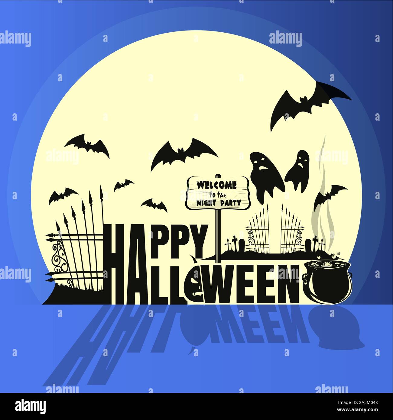 Happy Halloween. Sticker. Concept art. Vector illustration Stock Vector