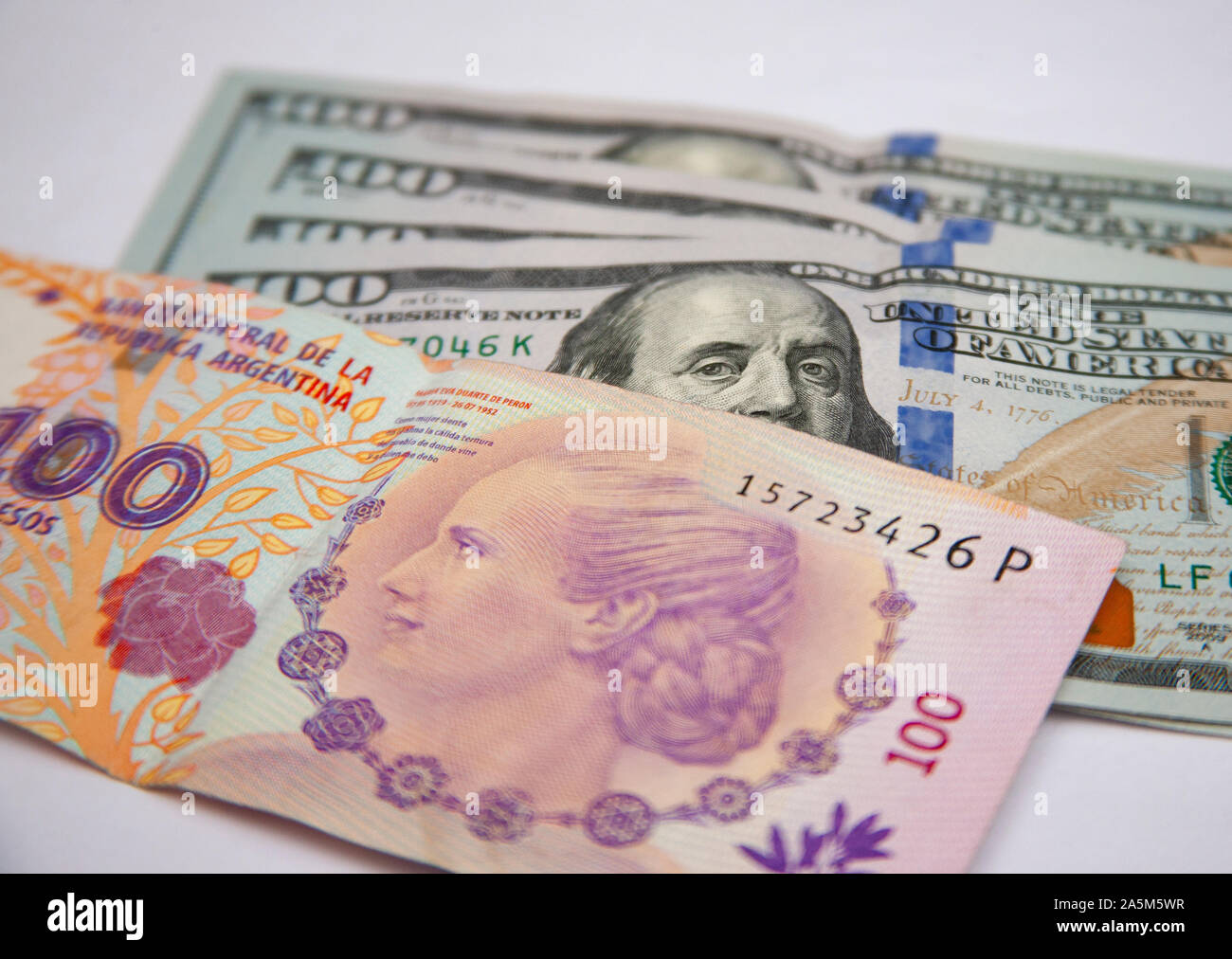 Usd dolar peso argentino hi-res stock photography and images - Alamy