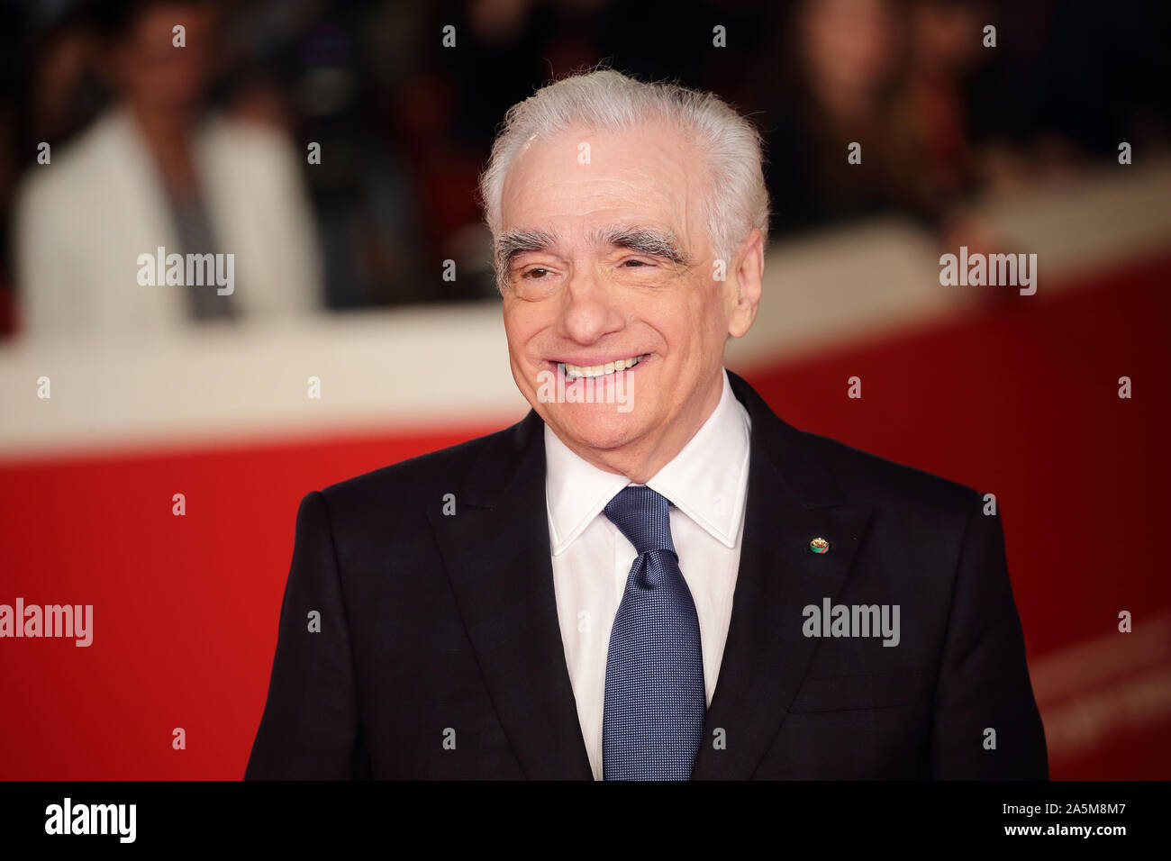 October 21,  2019 - Rome, Italy - MARTIN SCORSESE on the red carpet during the 14th Rome Film Fest in Rome, with his wife HELEN MORRIS and daughters, the producer EMMA TILLING CHEVALIER and the actress MADELINE GHENEA..Credit Image: Â©Evandro Inetti via ZUMA Wire) (Credit Image: © Evandro Inetti/ZUMA Wire) Stock Photo