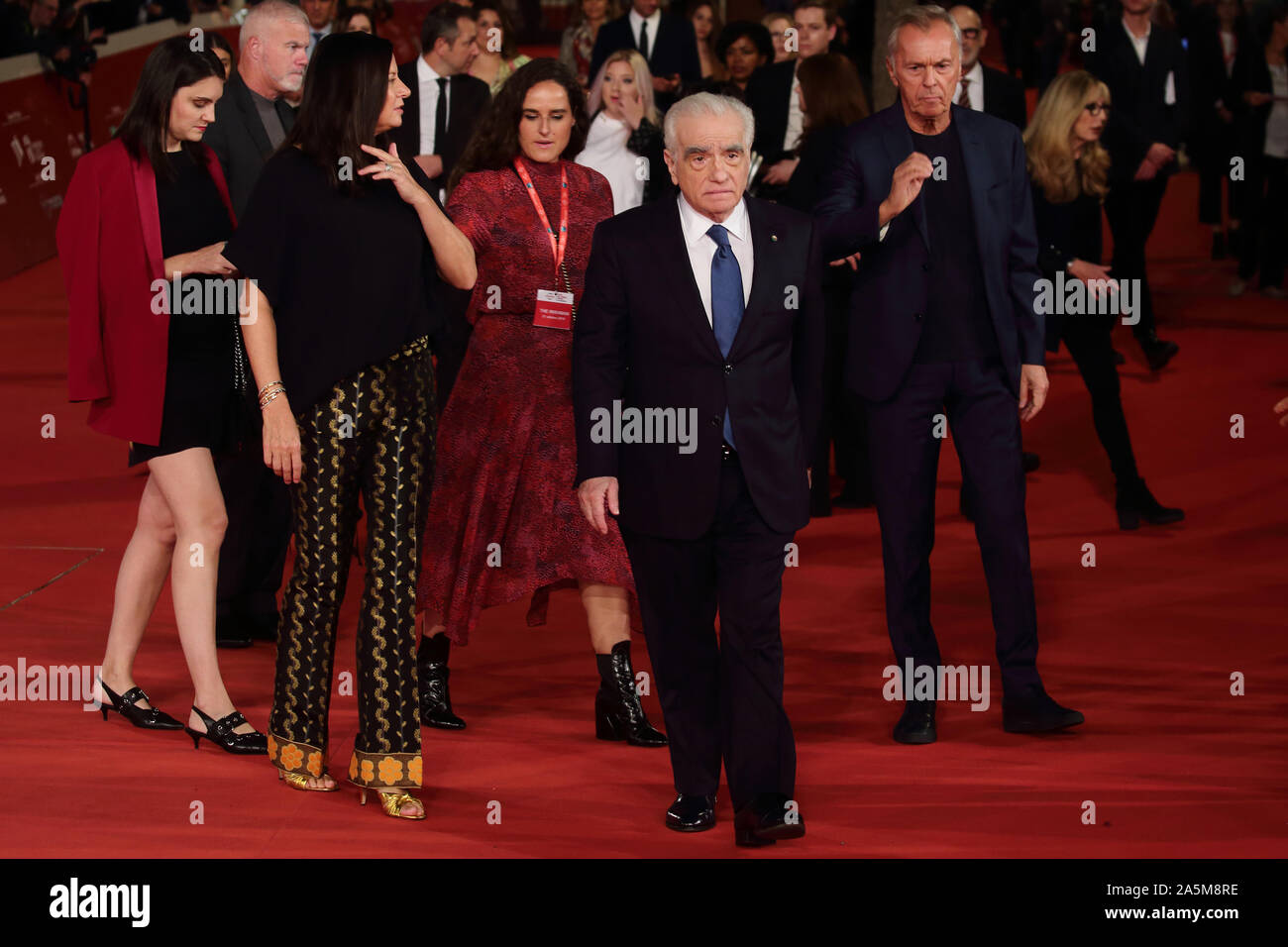 October 21,  2019 - Rome, Italy - MARTIN SCORSESE on the red carpet during the 14th Rome Film Fest in Rome, with his wife HELEN MORRIS and daughters, the producer EMMA TILLING CHEVALIER and the actress MADELINE GHENEA..Credit Image: Â©Evandro Inetti via ZUMA Wire) (Credit Image: © Evandro Inetti/ZUMA Wire) Stock Photo