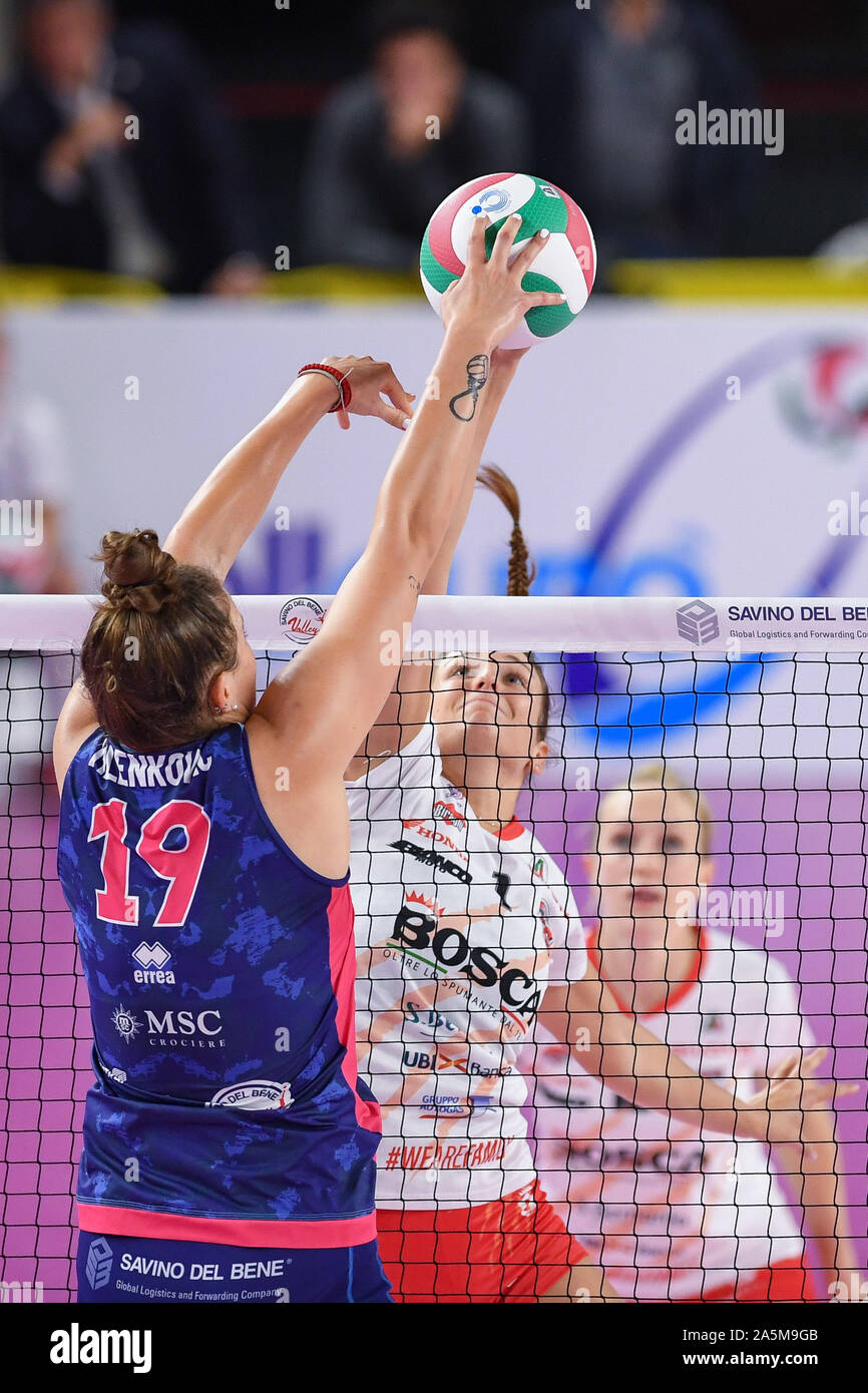 Bojana Milenkovic (Savino Del Bene Scandicci) and Carlotta Cambi (Bosca S. Bernardo Cuneo) during Savino Del Bene Scandicci vs Bosca S.Bernardo Cuneo, Stock Photo
