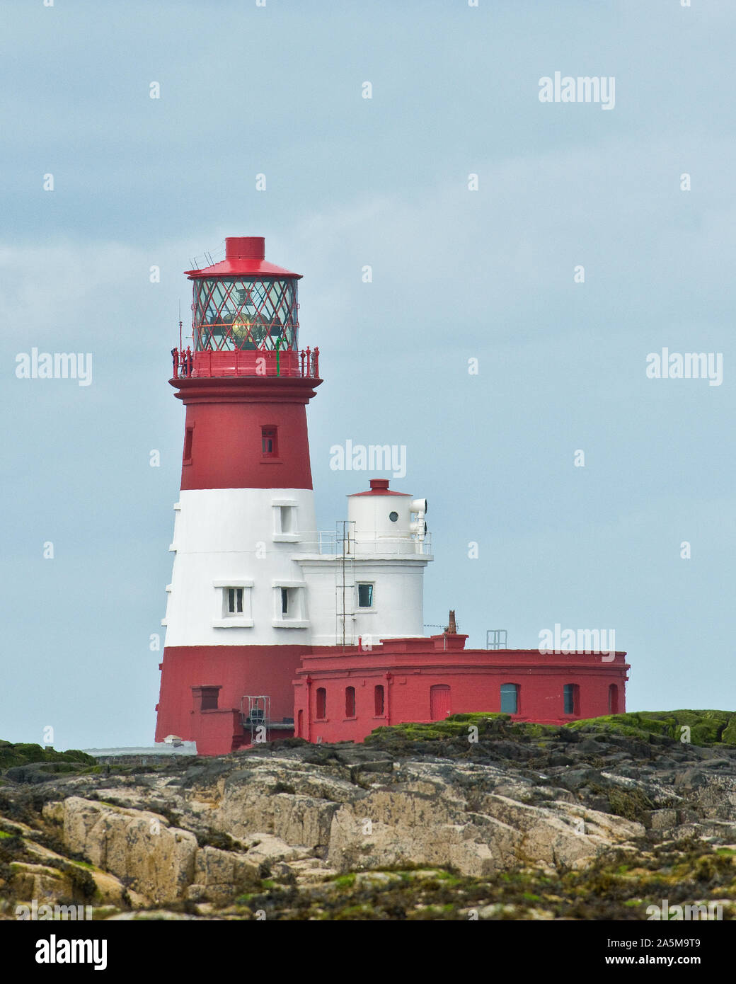 Longstone Lighthouse. Outer Farne, Farne Islands, Nortumberland, UK Stock Photo