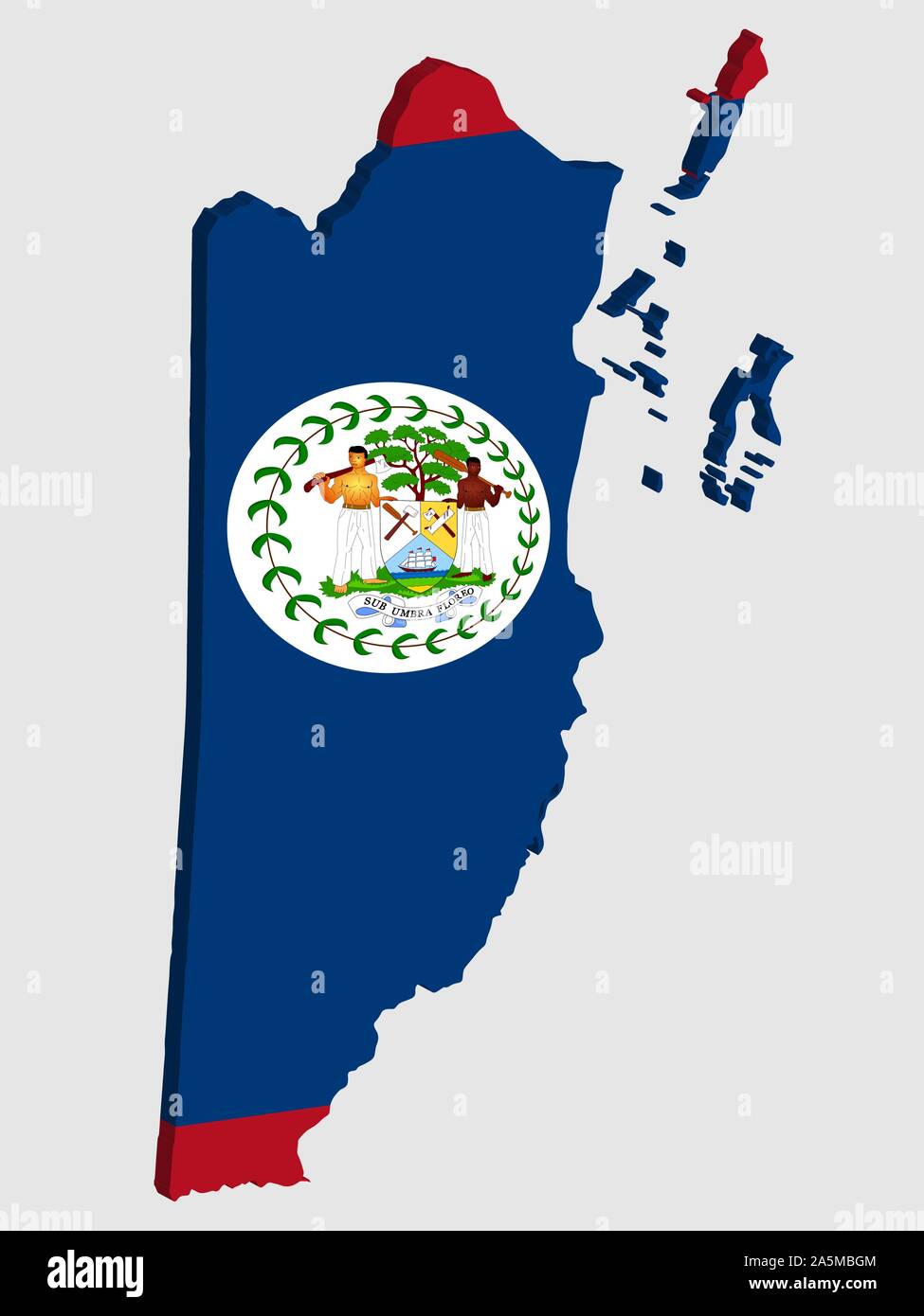 Belize map flag vector 3D Vector illustration eps 10 Stock Vector Image ...
