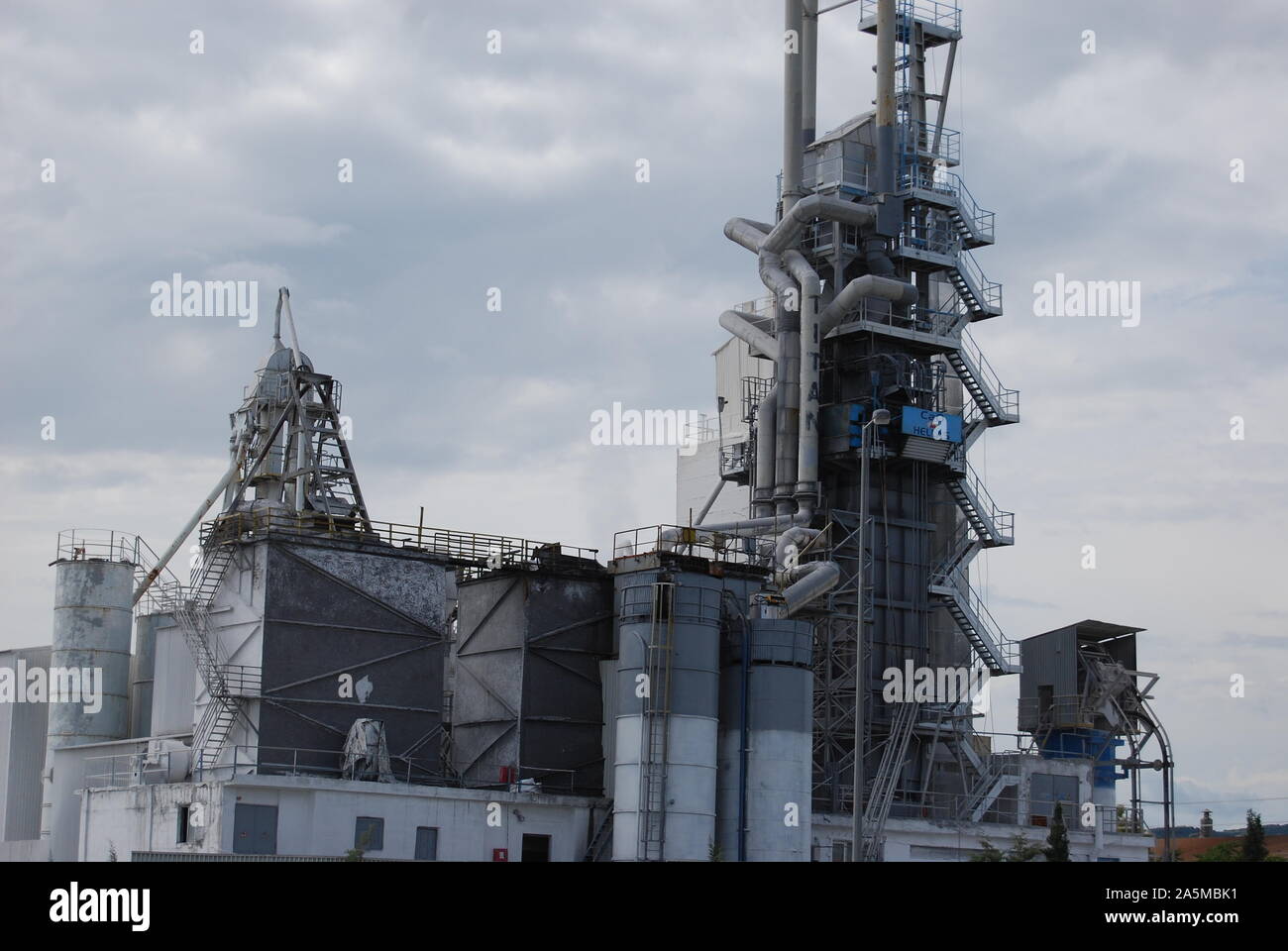 Industrial zone, Thessaloniki, Greece Stock Photo