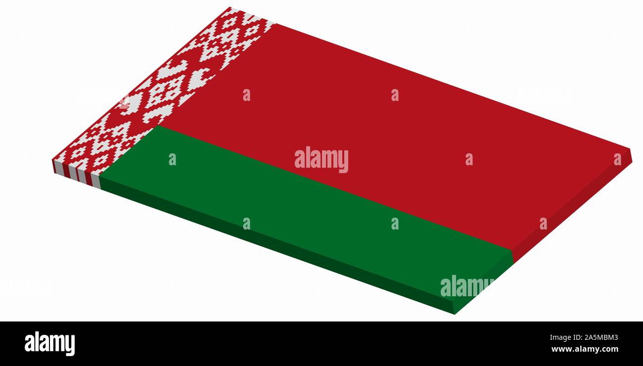 Belarus Flag 3D Vector illustration eps 10. Stock Vector