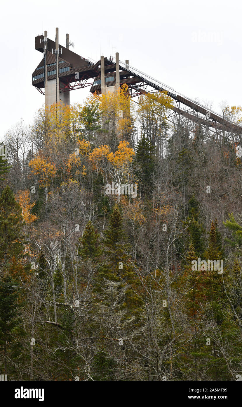 Ski jump apparatus from Winter Olympics, in Lake Placid New York Stock