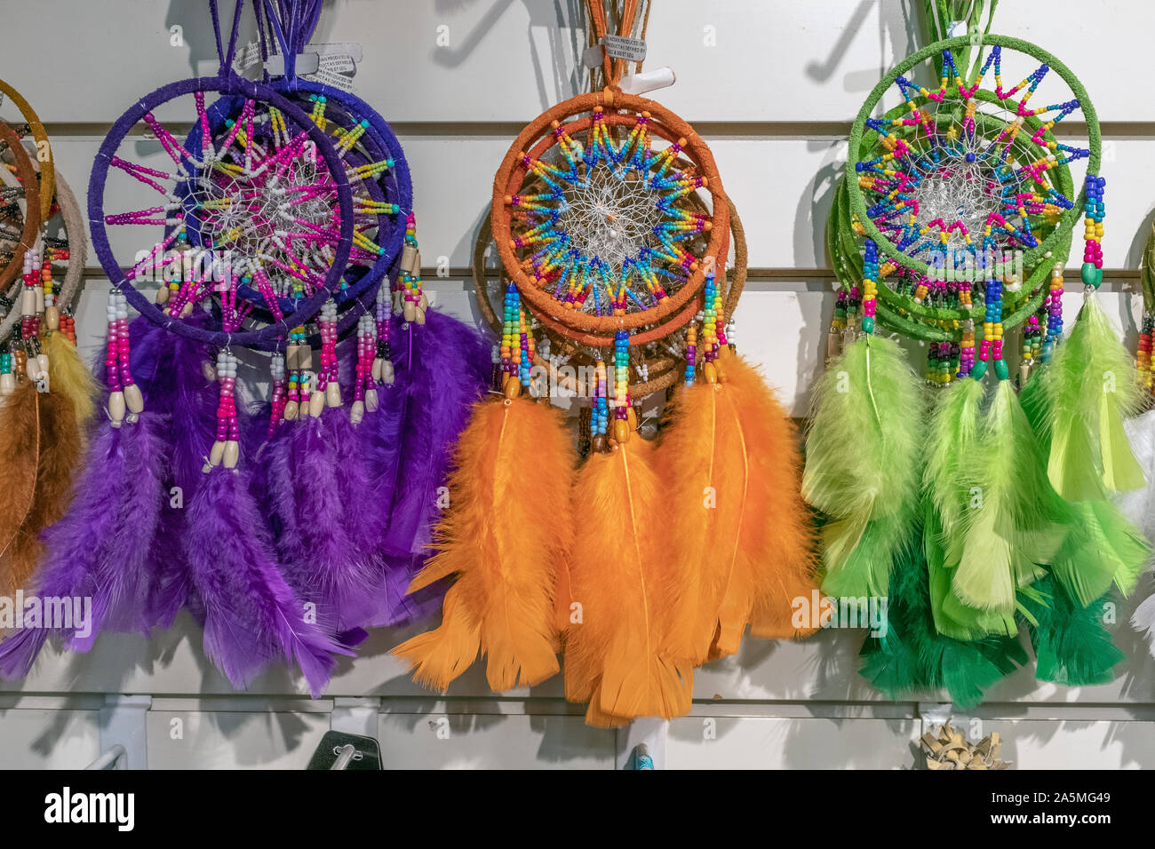 contemporary Native American dreamcatchers or dream catchers Stock