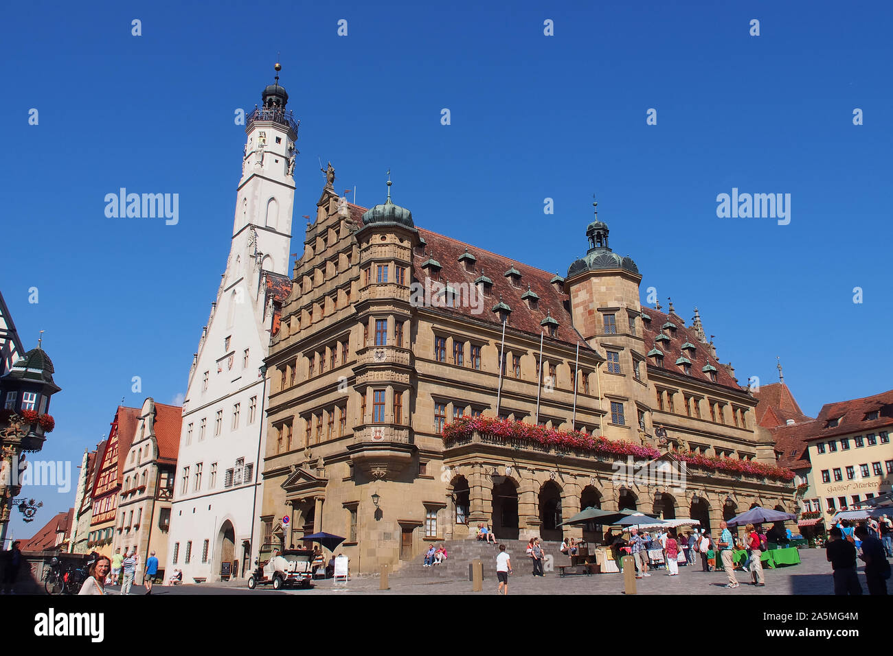 Town Hall, Rothenburg ob der Tauber, Freistaat Bayern, Germany, Europe Stock Photo