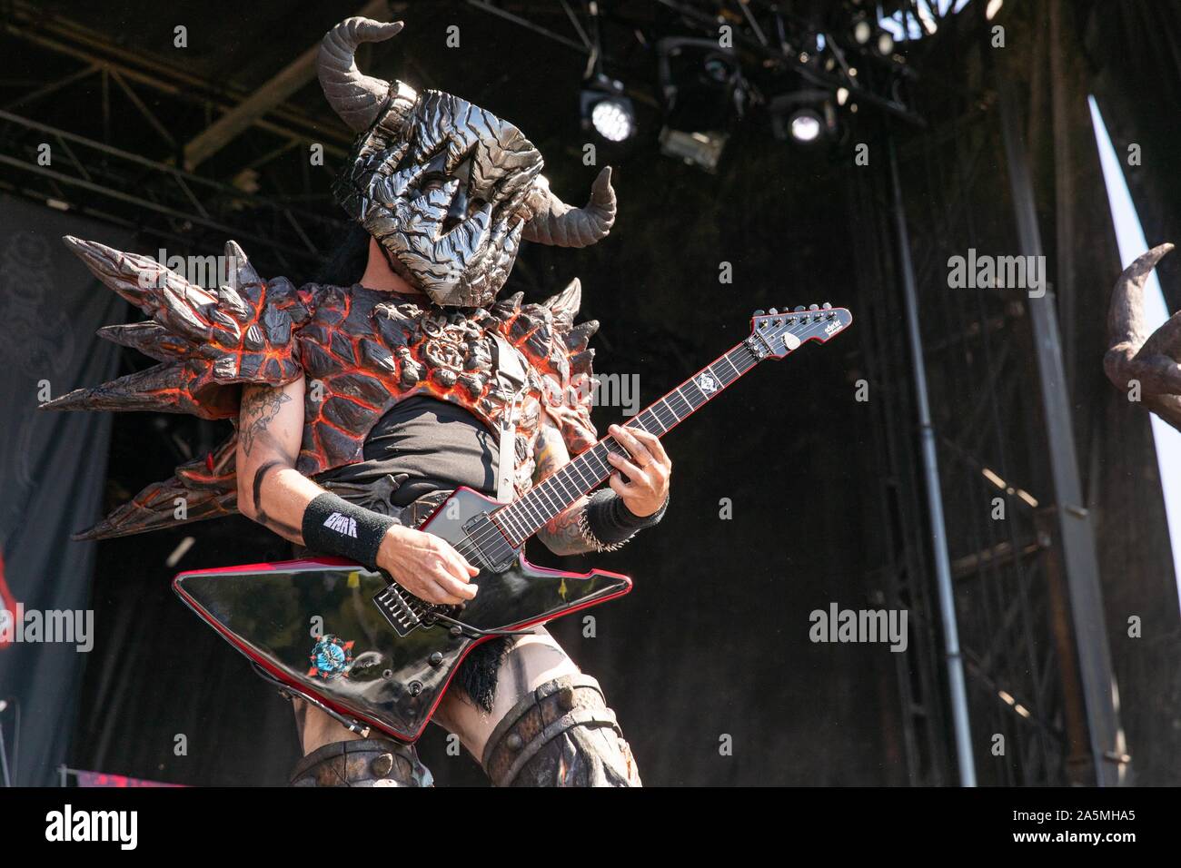 September 14, 2019, Chicago, Illinois, U.S: BALSAC THE JAWS OF DEATH (MIKE DERKS) of Gwar during the Riot Fest Music Festival at Douglas Park in Chicago, Illinois (Credit Image: © Daniel DeSlover/ZUMA Wire) Stock Photo