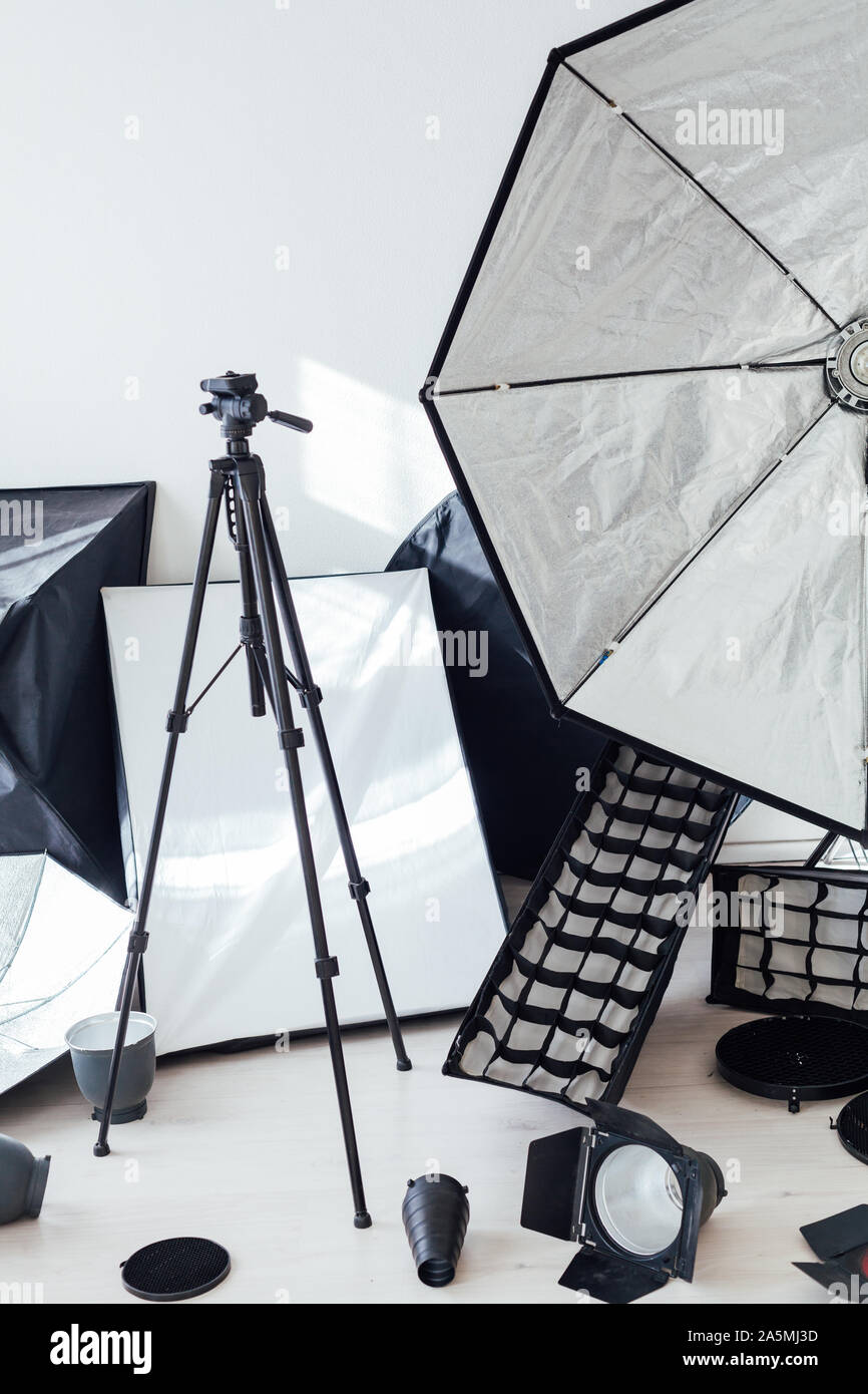 Photo studio equipment flash filters photographer's accessories Stock ...