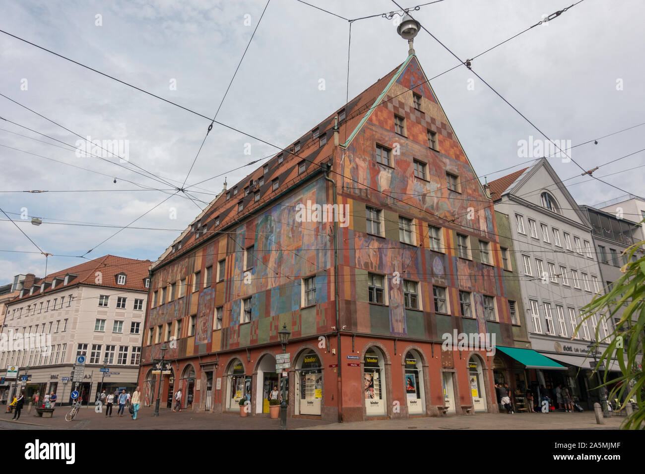 The beautiful Weberhaus in Augsburg, Bavaria, Germany. Stock Photo