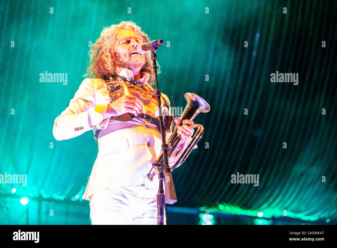 September 13, 2019, Chicago, Illinois, U.S: WAYNE COYNE of The Flaming Lips during the Riot Fest Music Festival at Douglas Park in Chicago, Illinois (Credit Image: © Daniel DeSlover/ZUMA Wire) Stock Photo