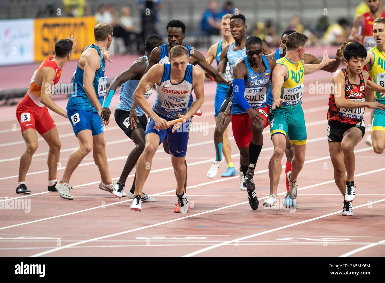 DOHA - QATAR OCT 5: Rabah Yousif and Lee Thompson of Great Britain & NI ...