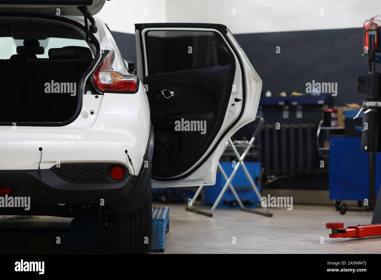 Opened car doors Stock Photo Alamy