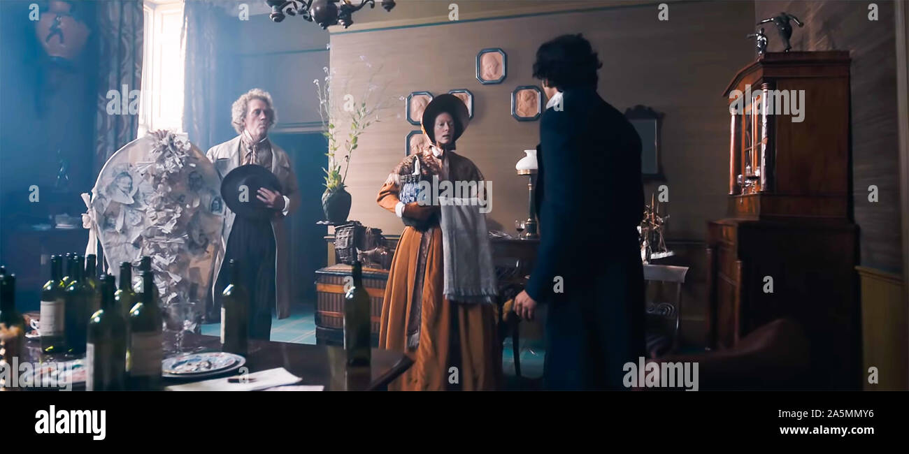 UK. Tilda Swinton and Hugh Laurie in the ©Fox Searchlight Pictures new film: The Personal History of David Copperfield (2019) PLOT: Based on the novel by Charles Dickens. Ref: LMK110-J5646-211019 Supplied by LMKMEDIA. Editorial Only. Landmark Media is not the copyright owner of these Film or TV stills but provides a service only for recognised Media outlets. pictures@lmkmedia.com Stock Photo