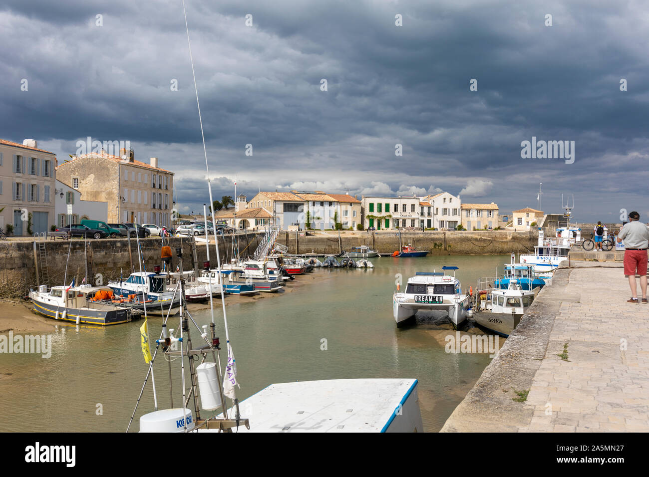 The Yacht basin and harbour at Saint Martin de Re, Ile de Re. France Stock Photo