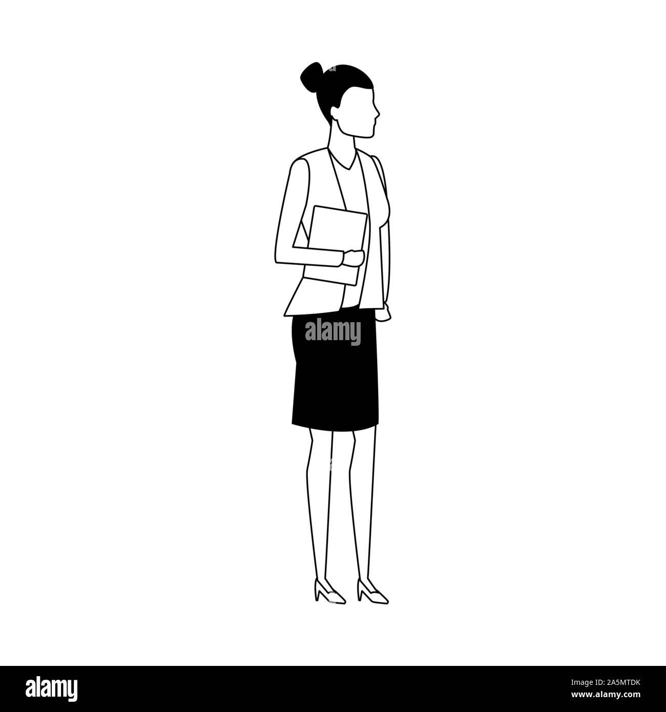 avatar business woman standing icon Stock Vector Image & Art - Alamy