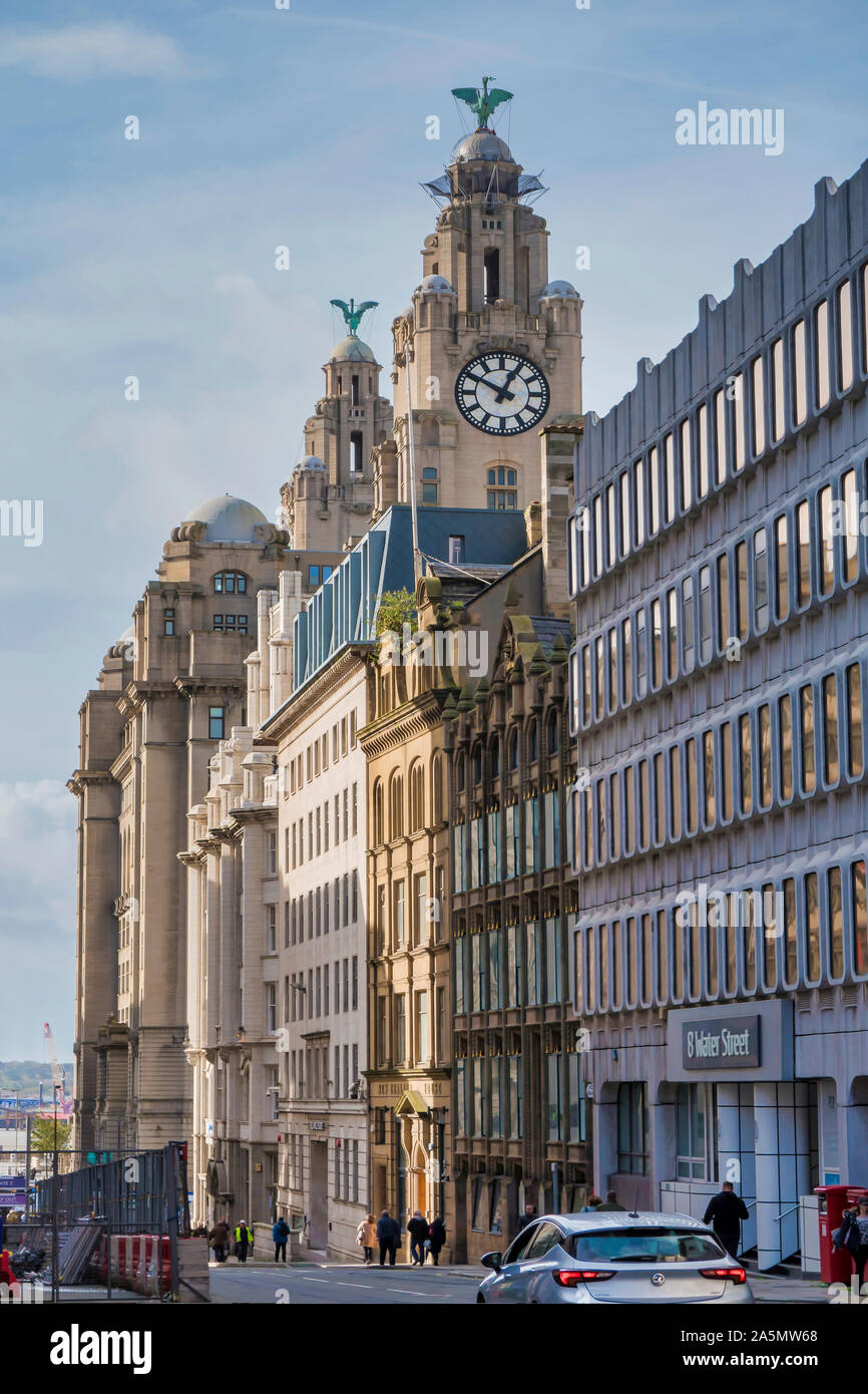 Water Street,Liver Building,Liverpool,England Stock Photo - Alamy