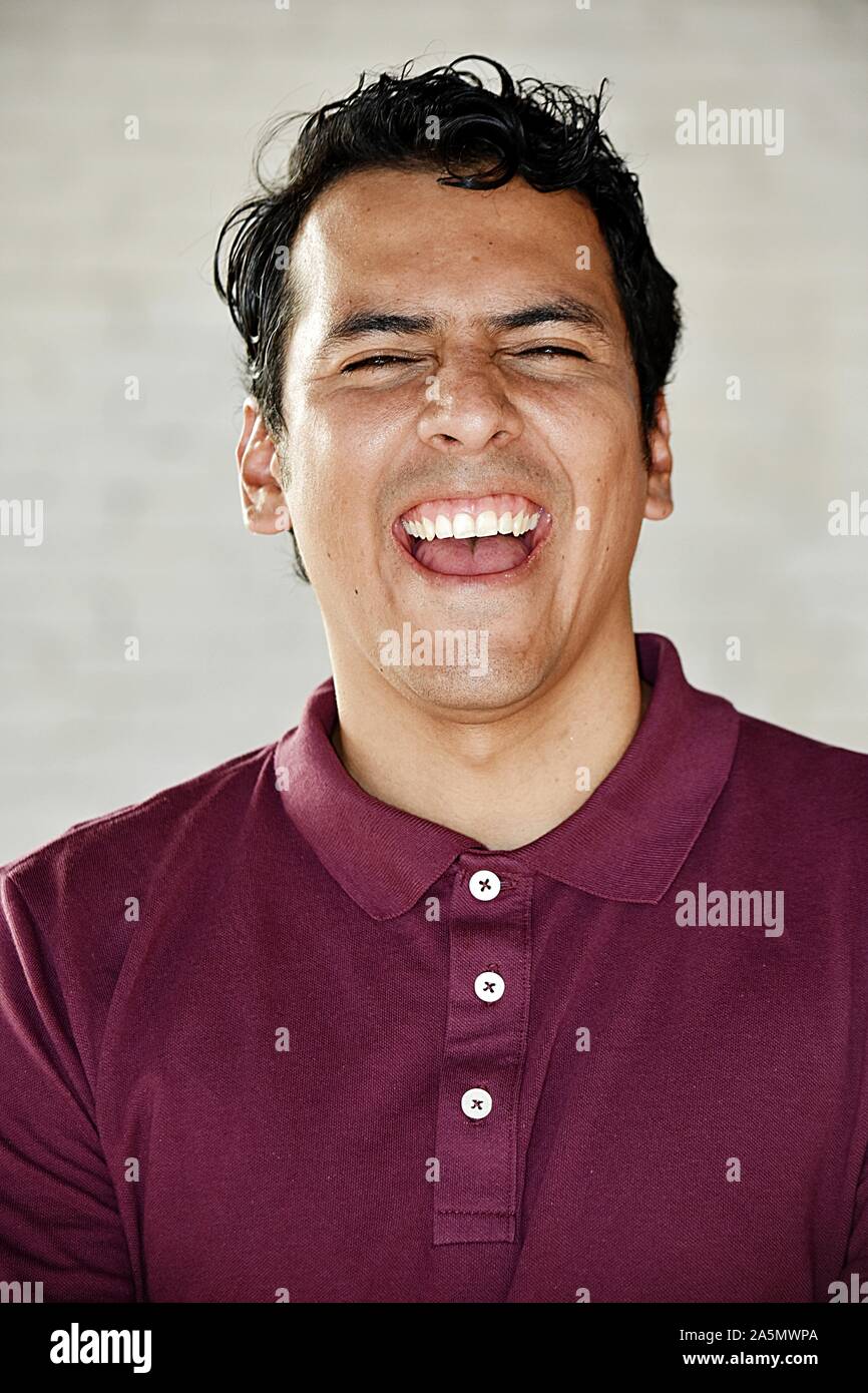 Minority Male And Laughter Stock Photo