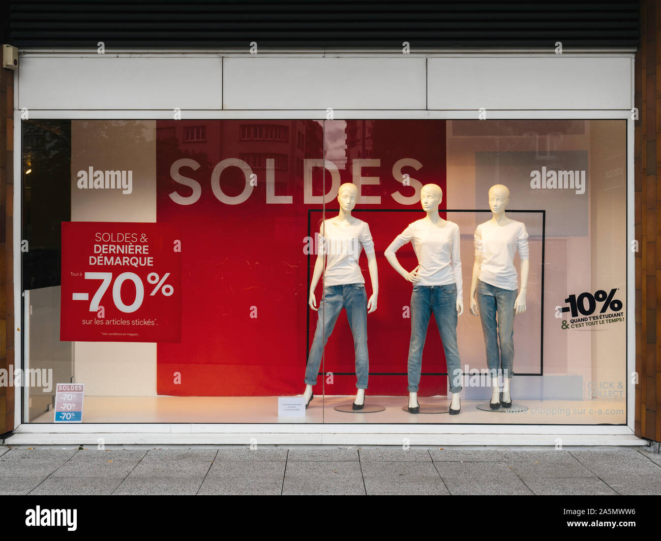 Shopping mall store window soldes hi-res stock photography and images -  Alamy