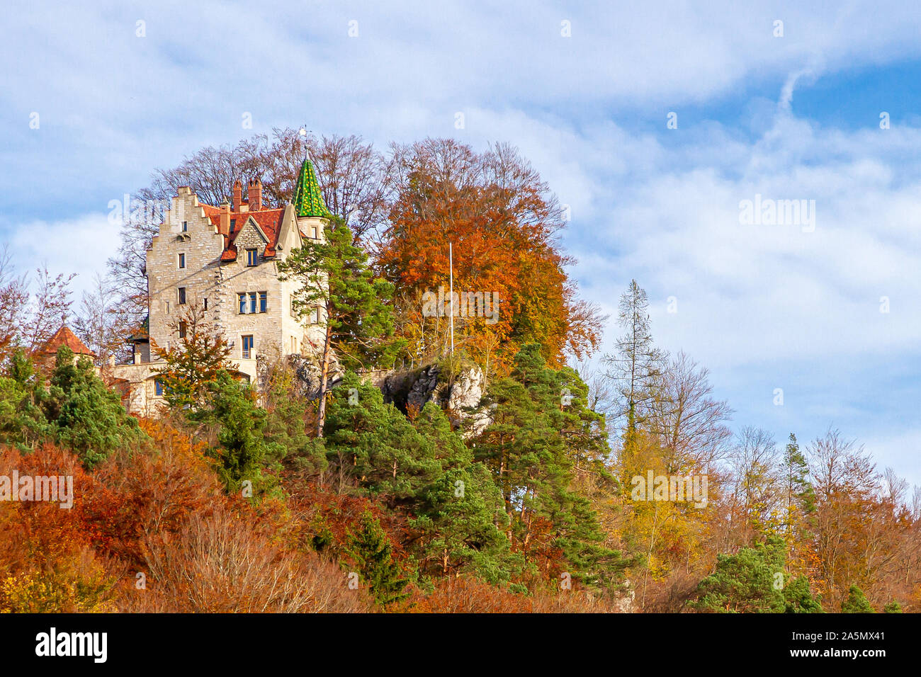 Castle on Uhenfels near Bad Urach, Swabian Alps Stock Photo