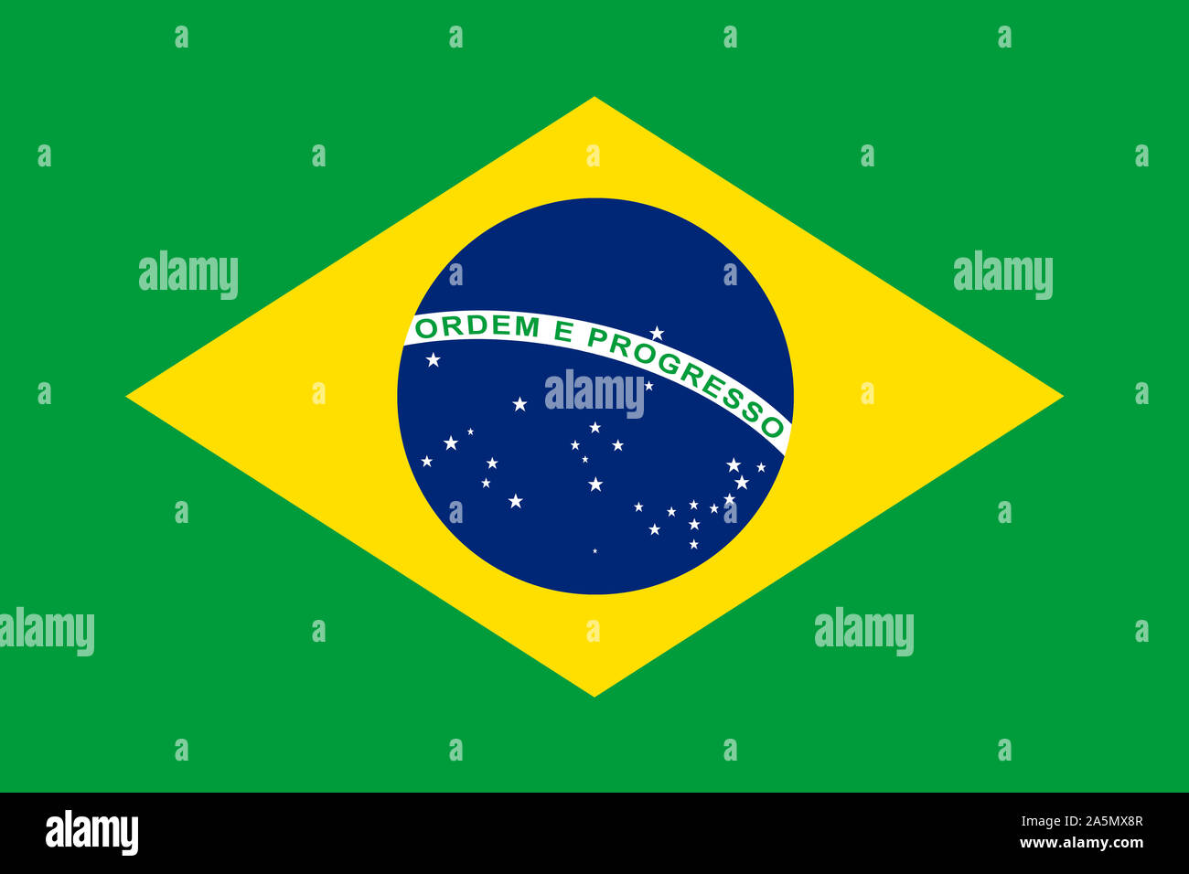 A Brasil Flag background illustration Verde e amarela Stock Photo