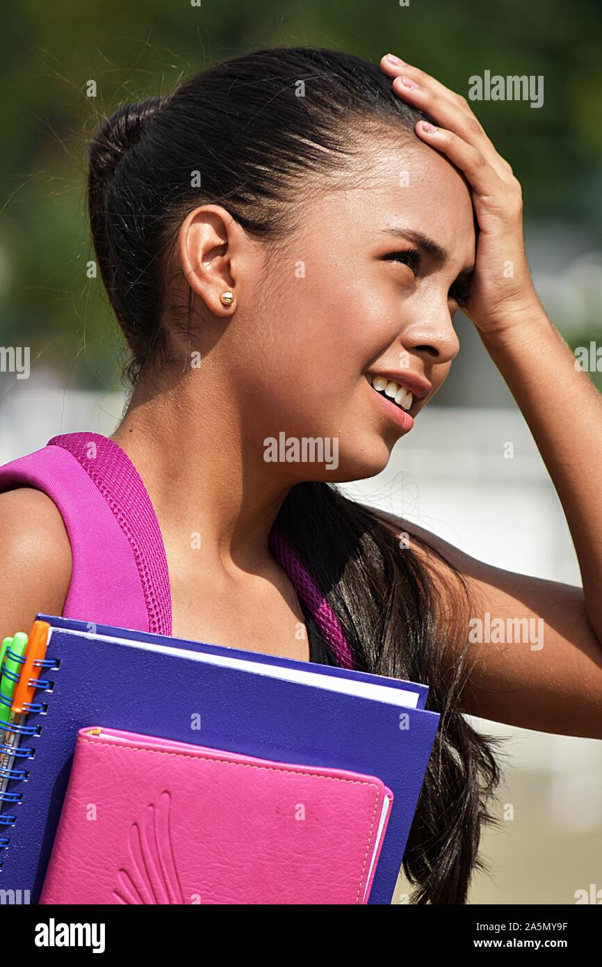 Teenager School Girl And Memory Loss Stock Photo - Alamy
