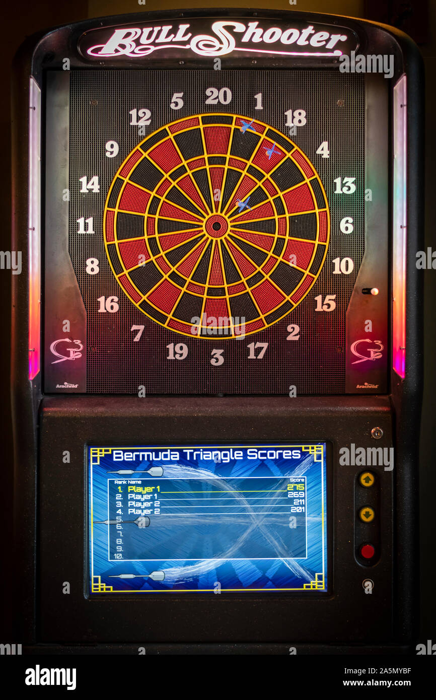 Pub darts game target detail Stock Photo