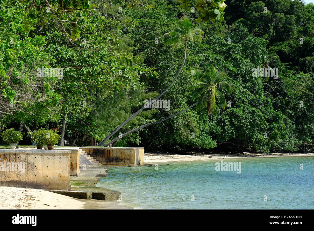 Wonderful Beaches - Indonesia Batam Riau Islands Nongsa Village Beach Stock Photo