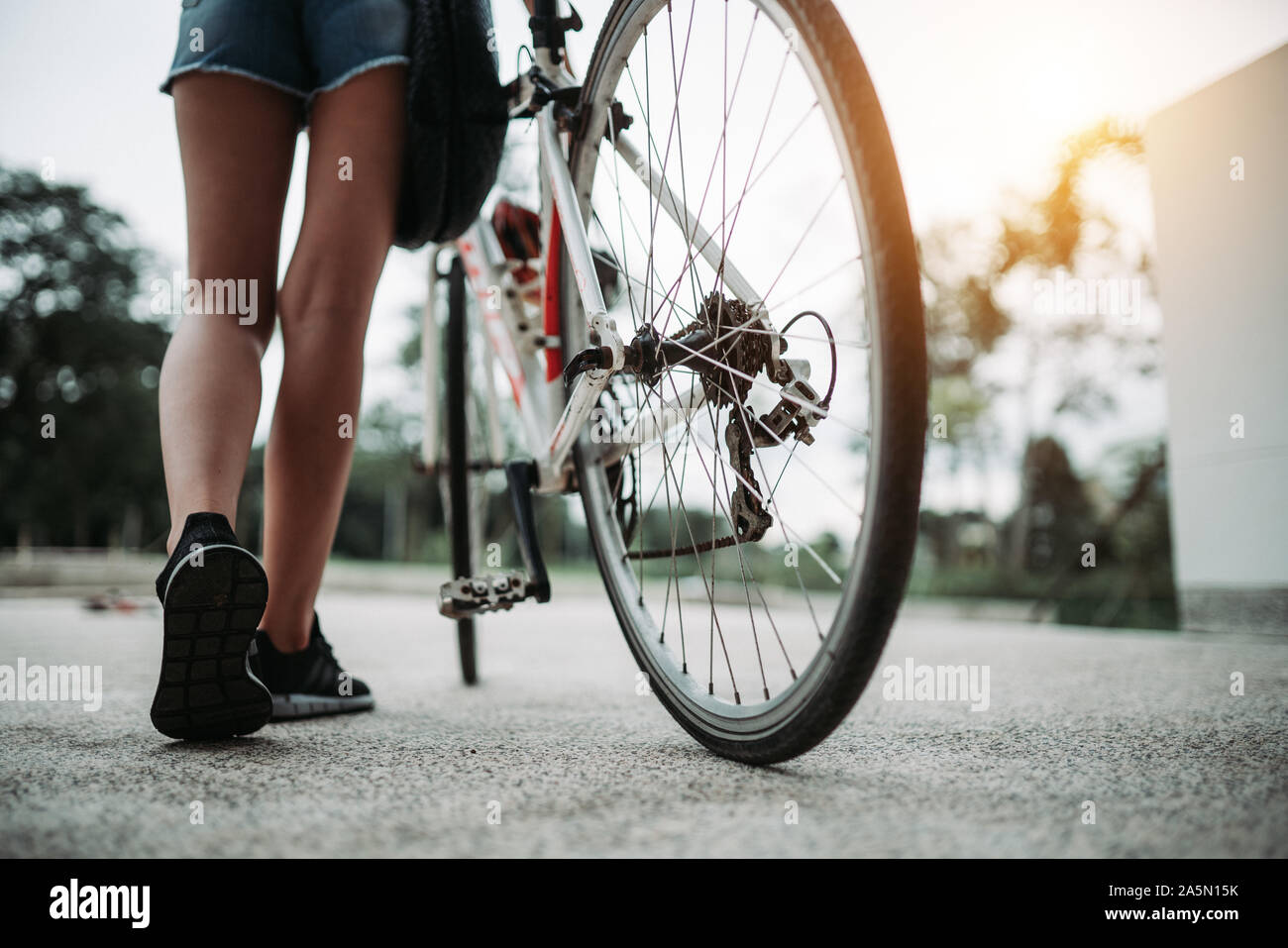 Female cyclist legs hires stock photography and images Alamy