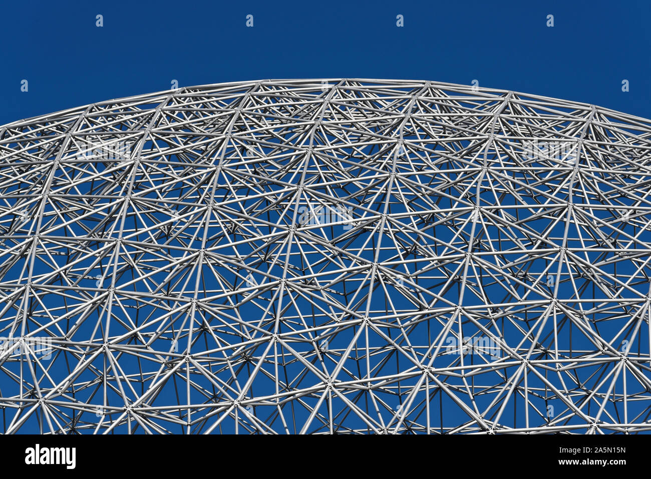 Detail of the biosphere in Parc Jean Drapeau on Ile Ste Helene, Montreal, Quebec Stock Photo