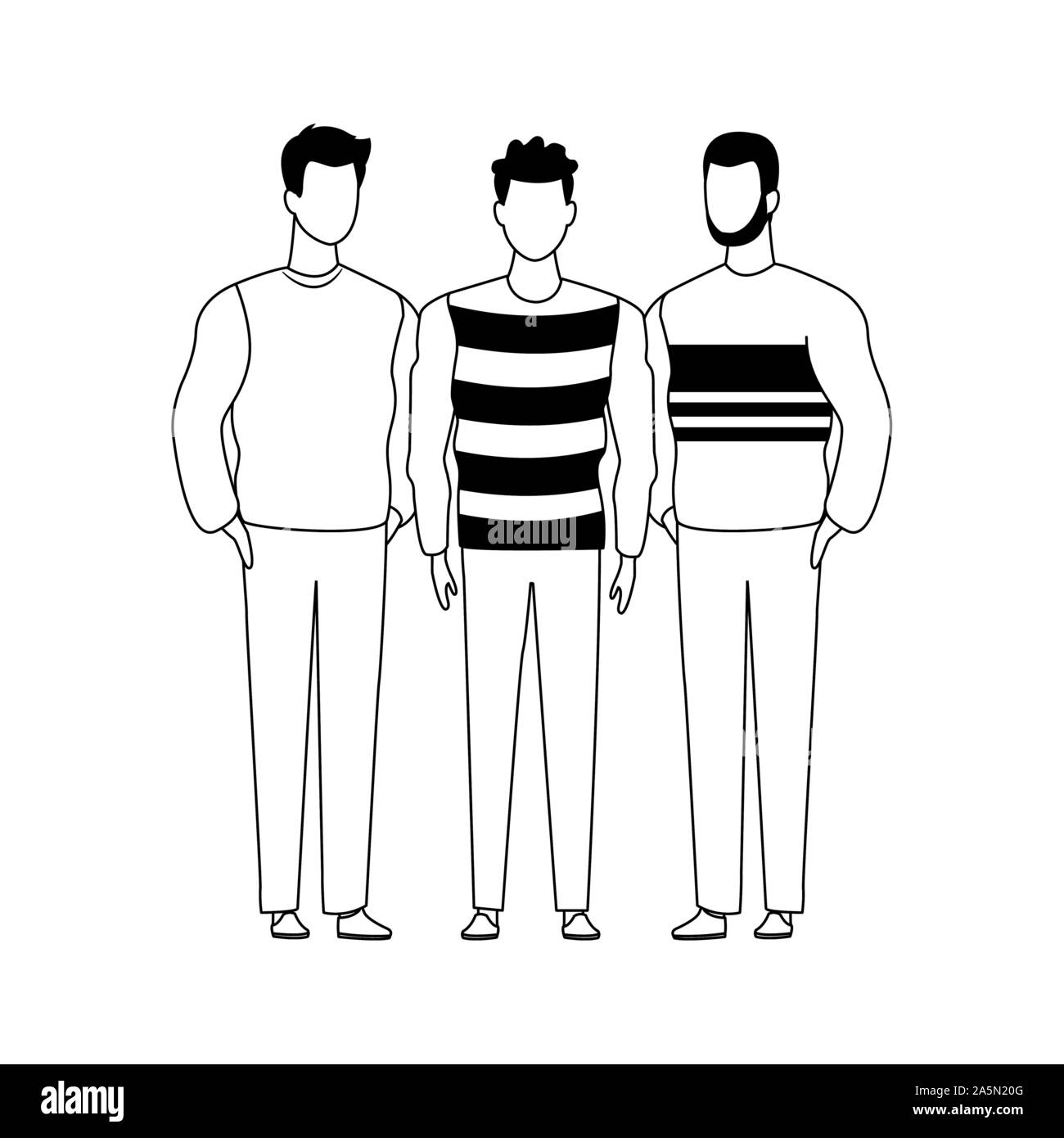 avatar friends men icon, flat design Stock Vector Image & Art - Alamy