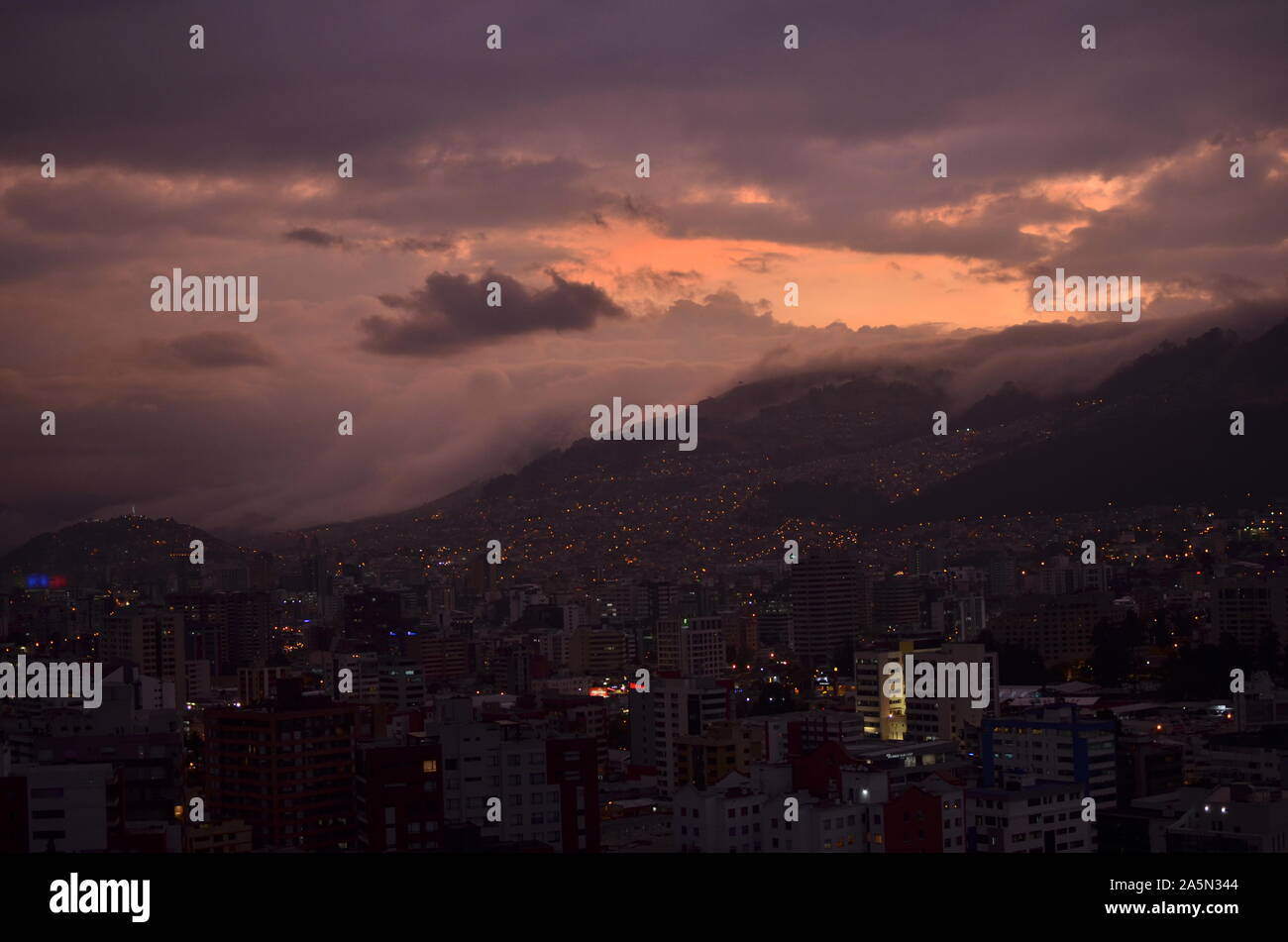 A beautiful landscape in the city of Quito, Ecuador Stock Photo Alamy