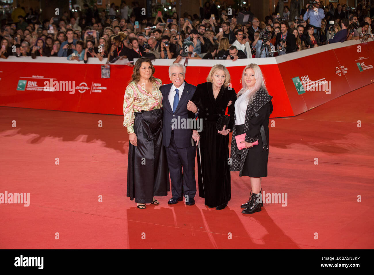 Roma, Italy. 21st Oct, 2019. Martin Scorsese with his wife Helen Morris and his daughters Catherine Scorsese and Francesca Scorsese Red carpet for the presentation of the film 'The Irishman' on the fifth day of the Rome Film Fest, on 21 October 2019 (Photo by Matteo Nardone/Pacific Press) Credit: Pacific Press Agency/Alamy Live News Stock Photo
