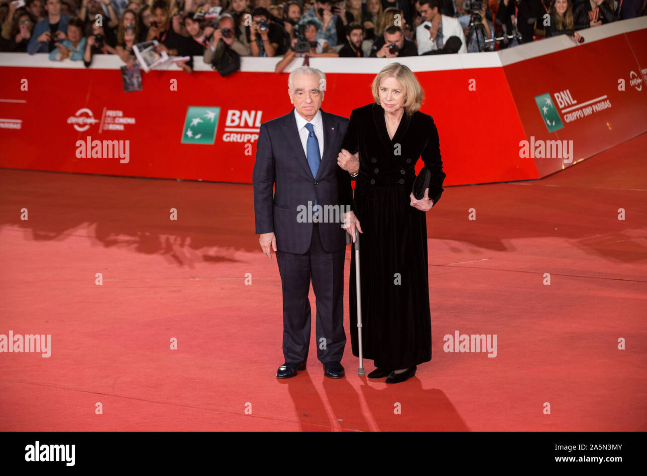 Roma, Italy. 21st Oct, 2019. Martin Scorsese and his wife Helen Morris Red carpet for the presentation of the film 'The Irishman' on the fifth day of the Rome Film Fest, on 21 October 2019 (Photo by Matteo Nardone/Pacific Press) Credit: Pacific Press Agency/Alamy Live News Stock Photo