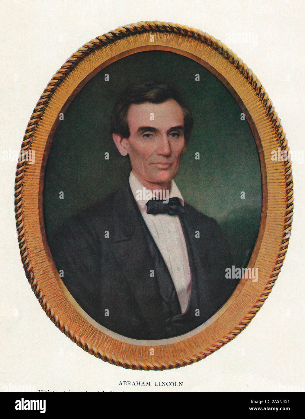 Portrait of President Abraham Lincoln, circa 1860 Stock Photo