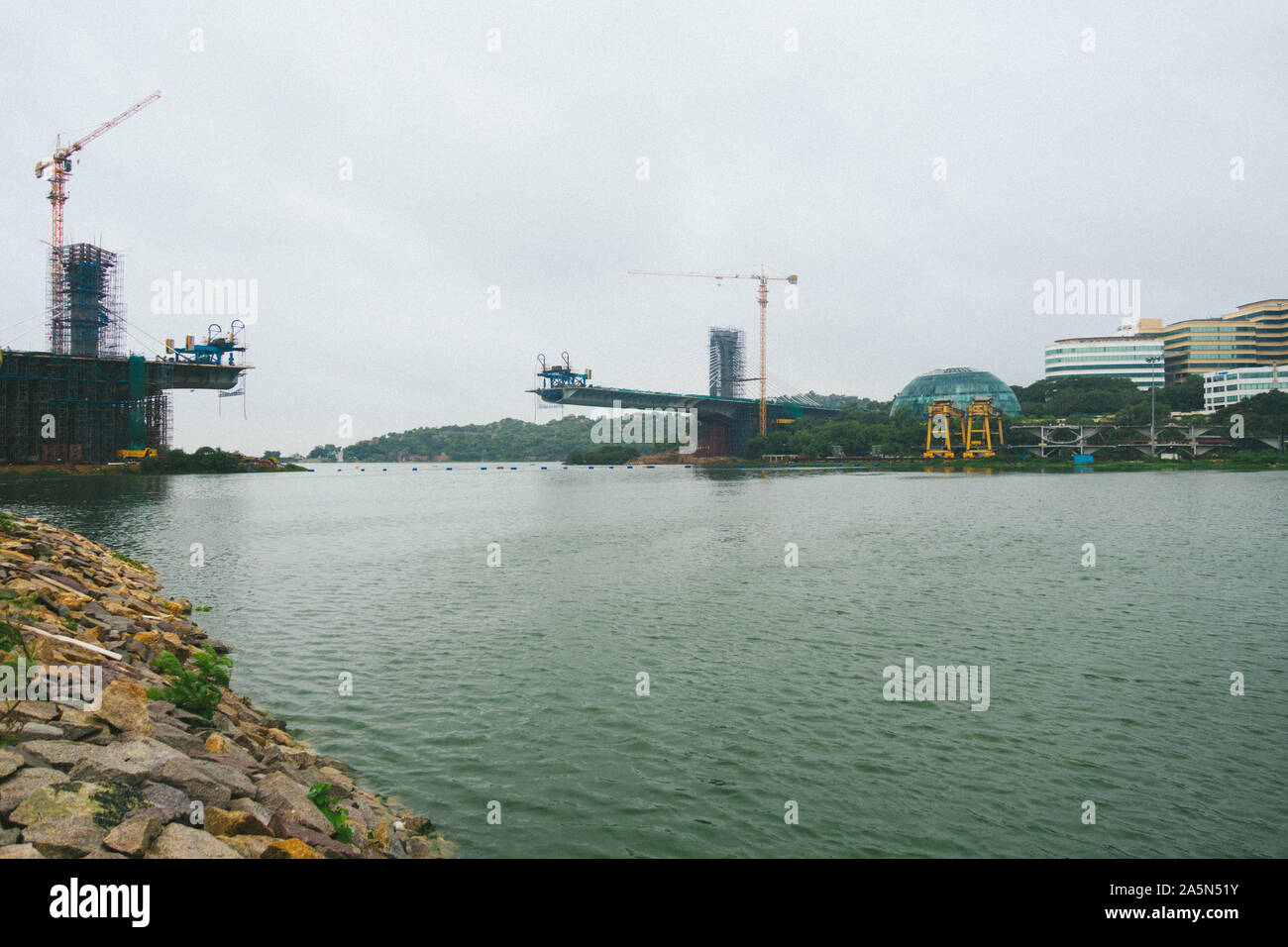 HYDERABAD,INDIA 31 AUGUST 2019 Longest Cable Stayed Bridge under