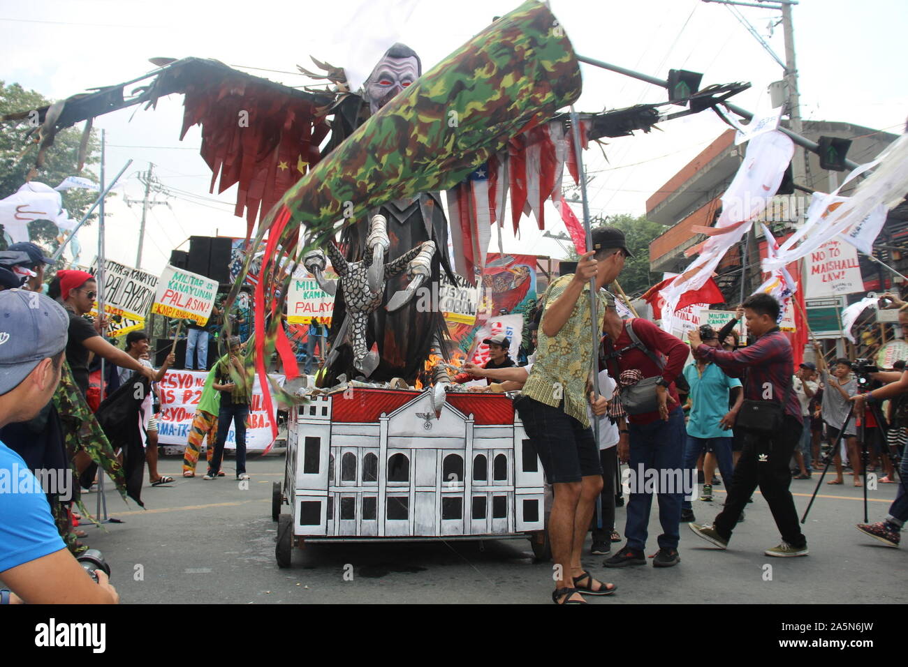 Manila, Philippines. 21st Oct, 2019. Peasant groups and members of ...