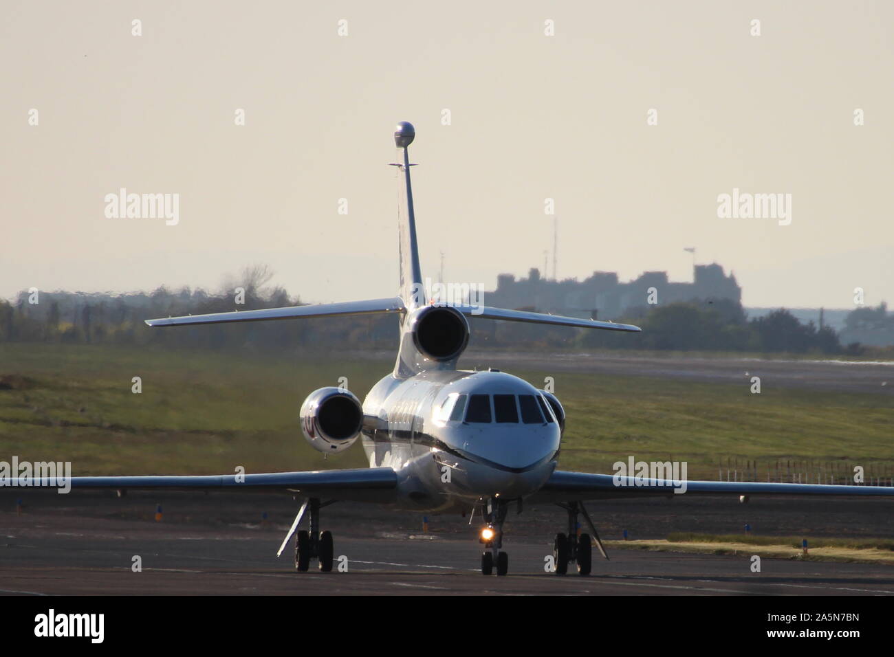 30, a Dassault Falcon 50 operated by the French Navy, at Prestwick International Airport in Ayrshire. Stock Photo