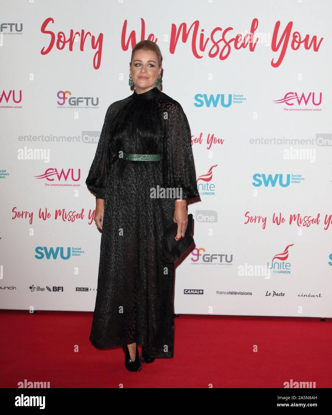 London, UK. 21st Oct, 2019. Debbie Honeywood attends the Sorry We Missed You UK Premiere at Vue West End cinema, Leicester Square in London. Credit: SOPA Images Limited/Alamy Live News Stock Photo