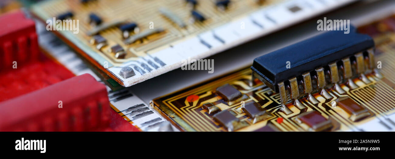 An employee computer repair service Stock Photo