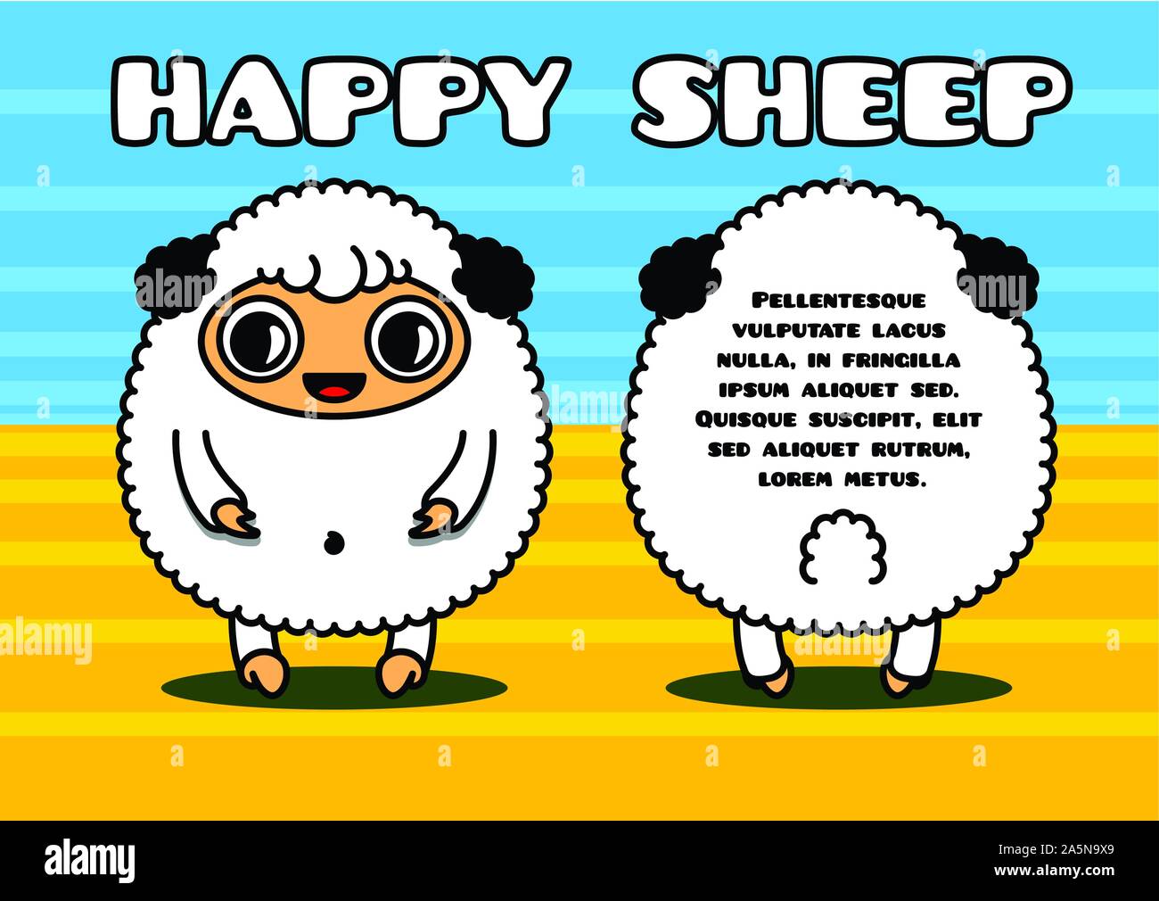 Kawaii sheep icon cute animal hi-res stock photography and images - Alamy