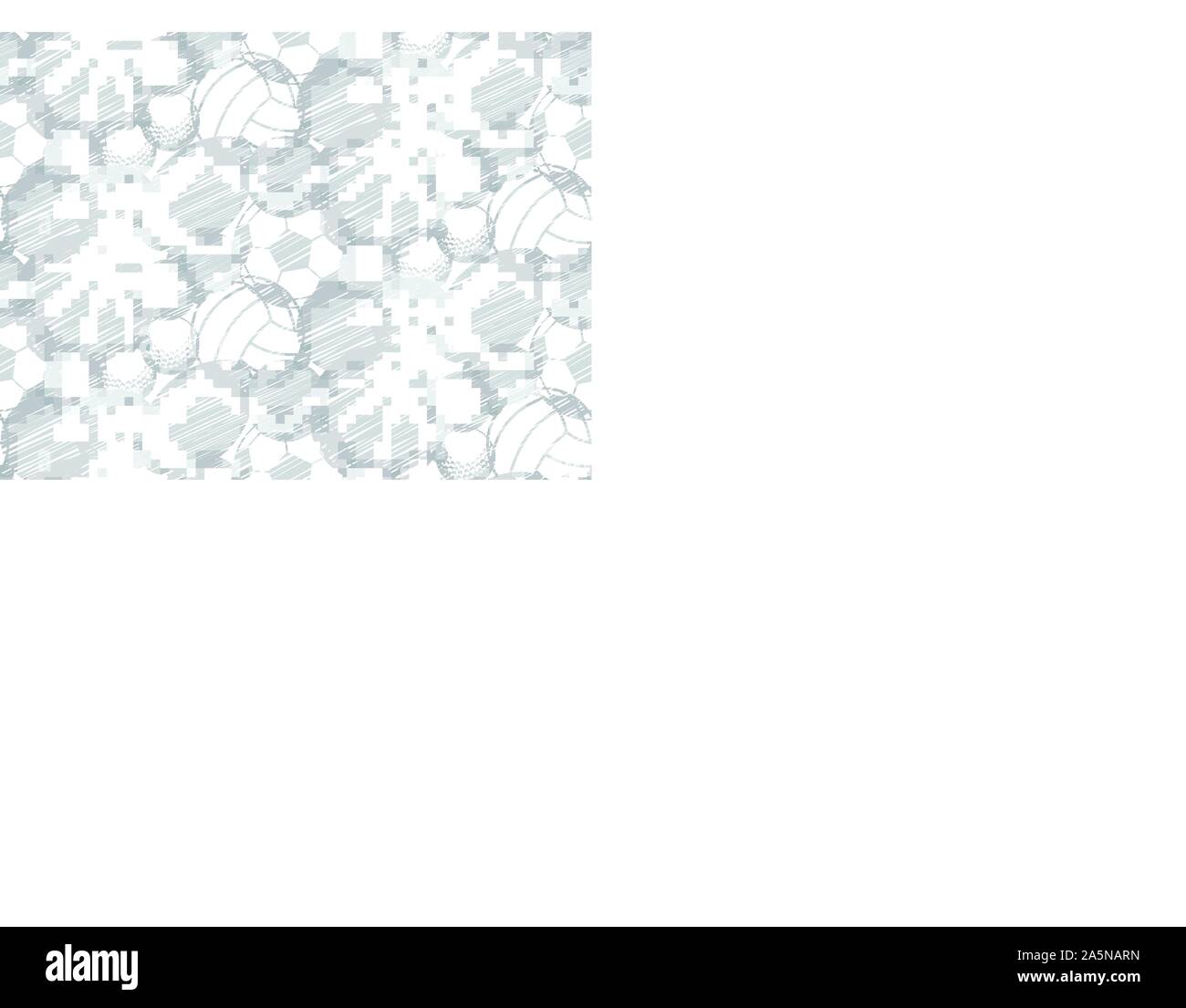 drawing sketch ball sport seamless backdrop, pattern vector set on white background Stock Vector