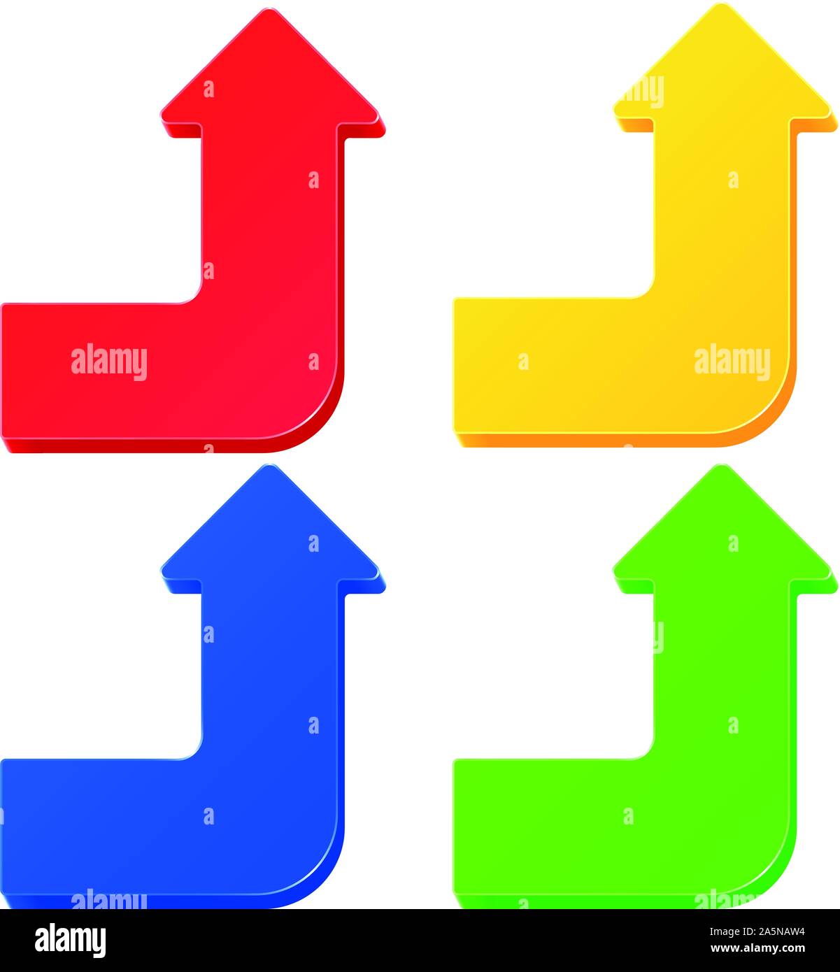 Set of simple colorful arrows Stock Vector Image & Art - Alamy
