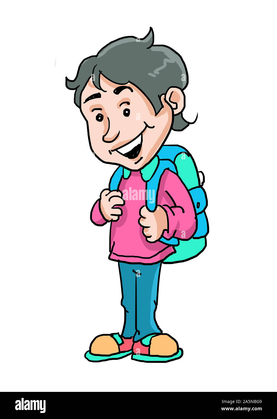 getting ready for school cartoon