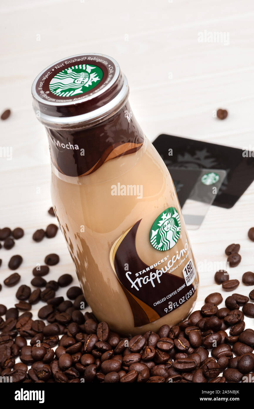Bangkok Thailand March 03 2017 Bottle Of Starbucks Frappuccino Coffee Drink 9 5 Ounce Stock Photo Alamy