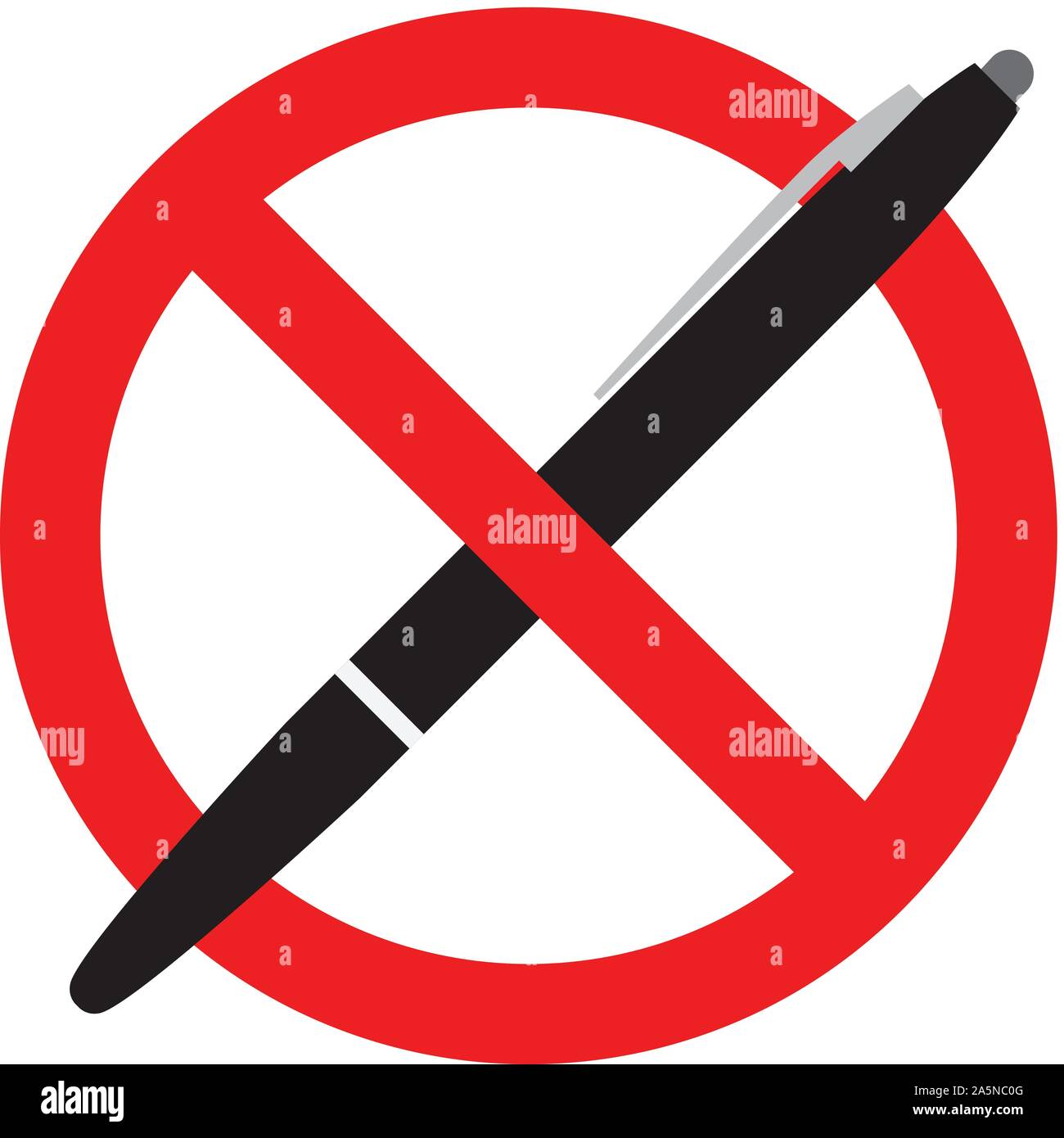 do not write sign, no pen, vector illustration Stock Vector Image & Art