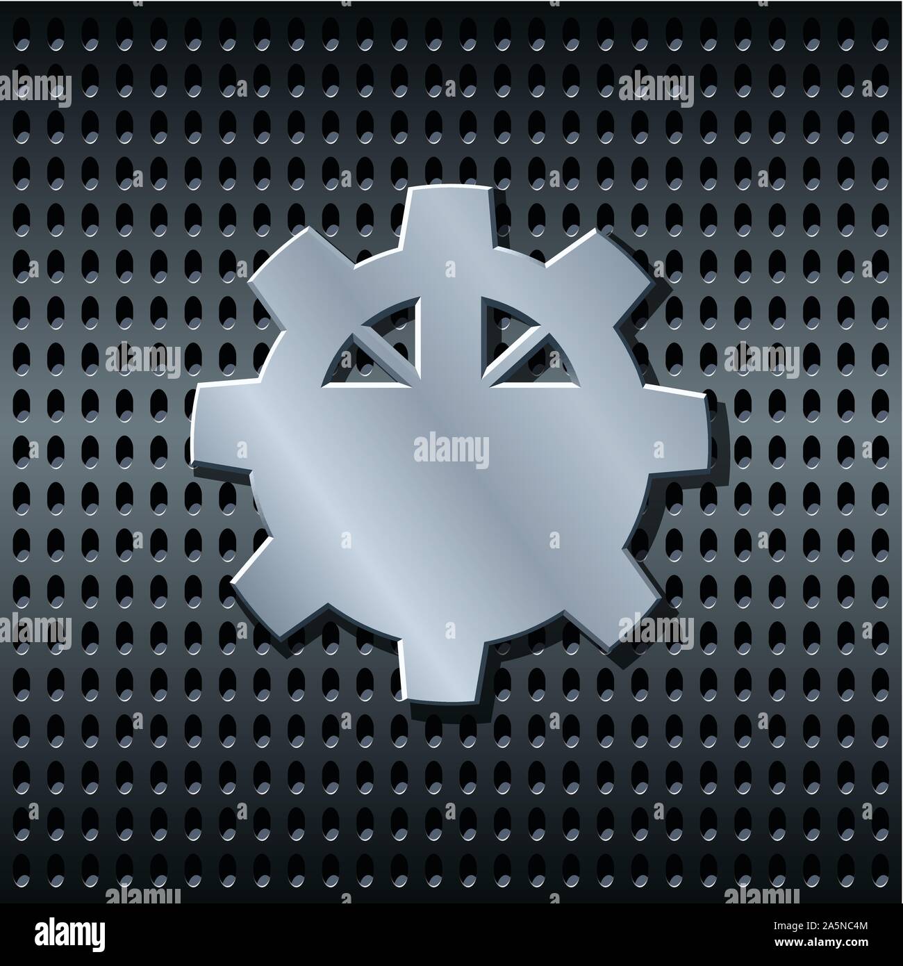 Gear Label Metal gear label on the grid Stock Vector Image & Art - Alamy