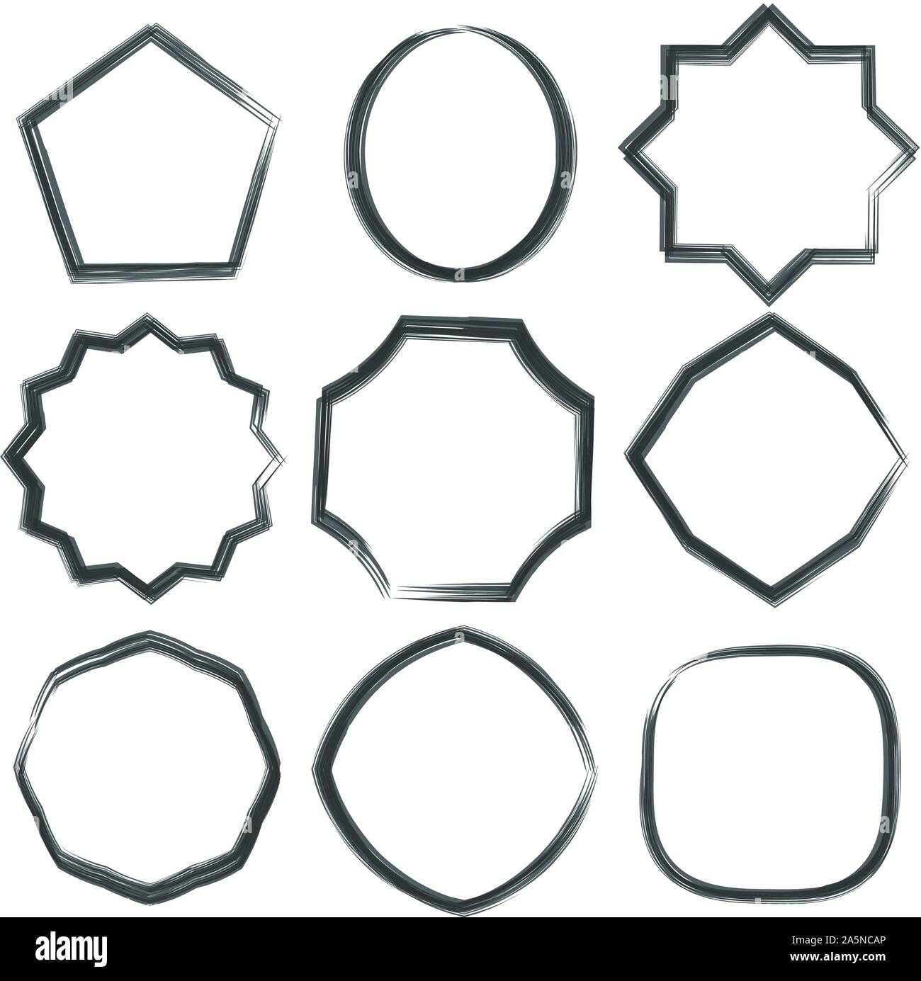 line shape of text box frame set Stock Vector Image & Art - Alamy