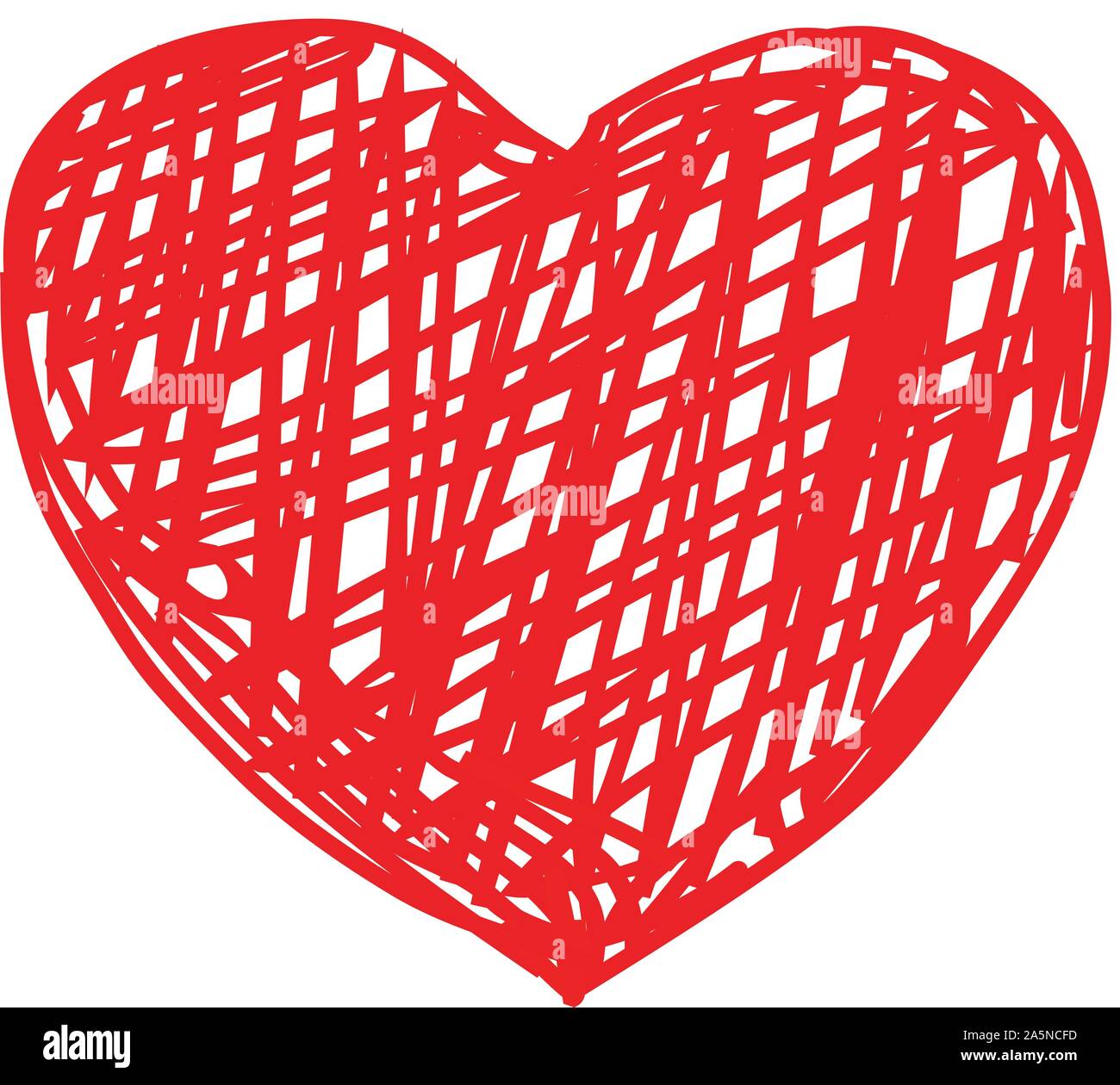 hand draw and sketch red heart illustration set, vector design, love ...